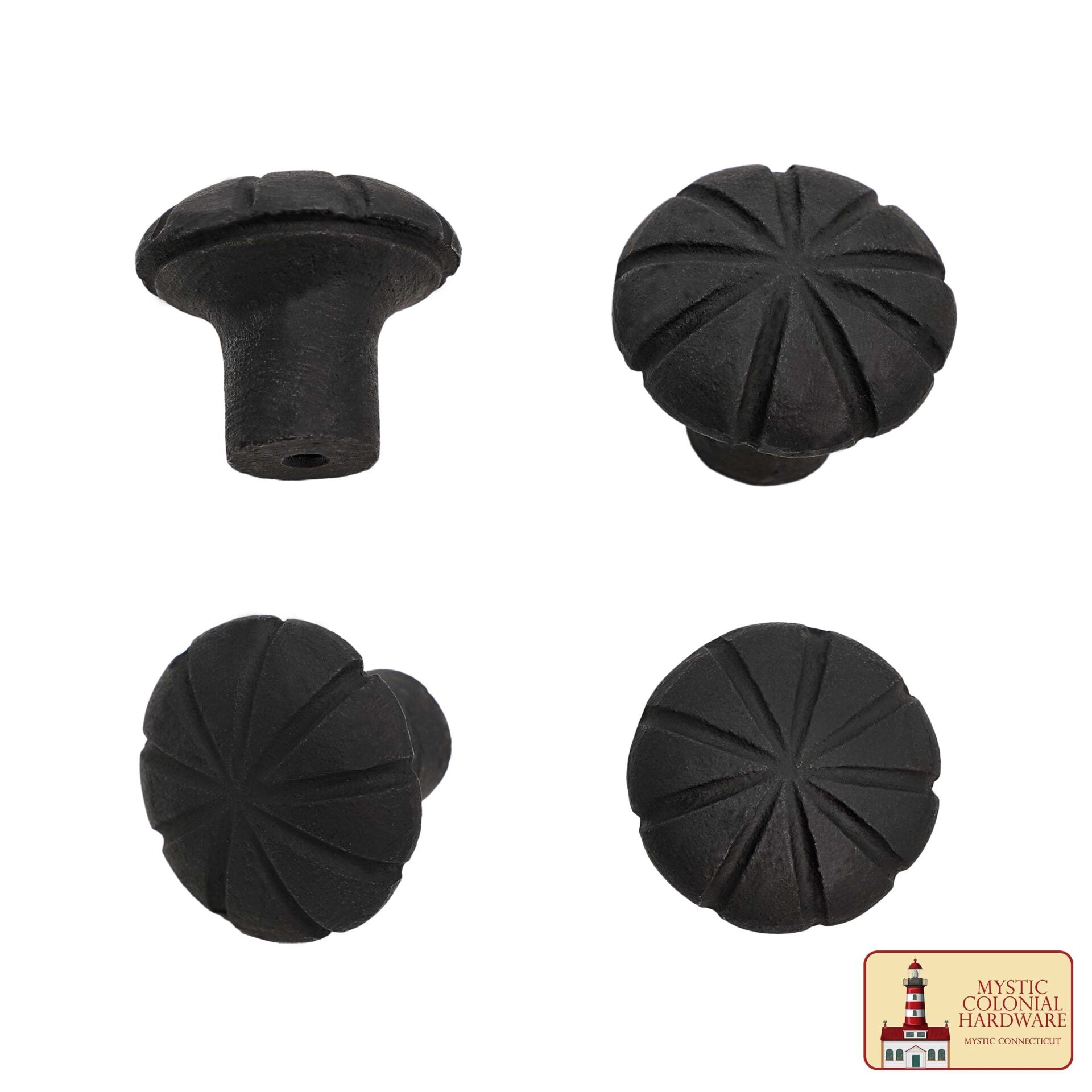 Imagen única de: Tirador de Pomo de Armario de Hierro Forjado a Mano - Lote de 4