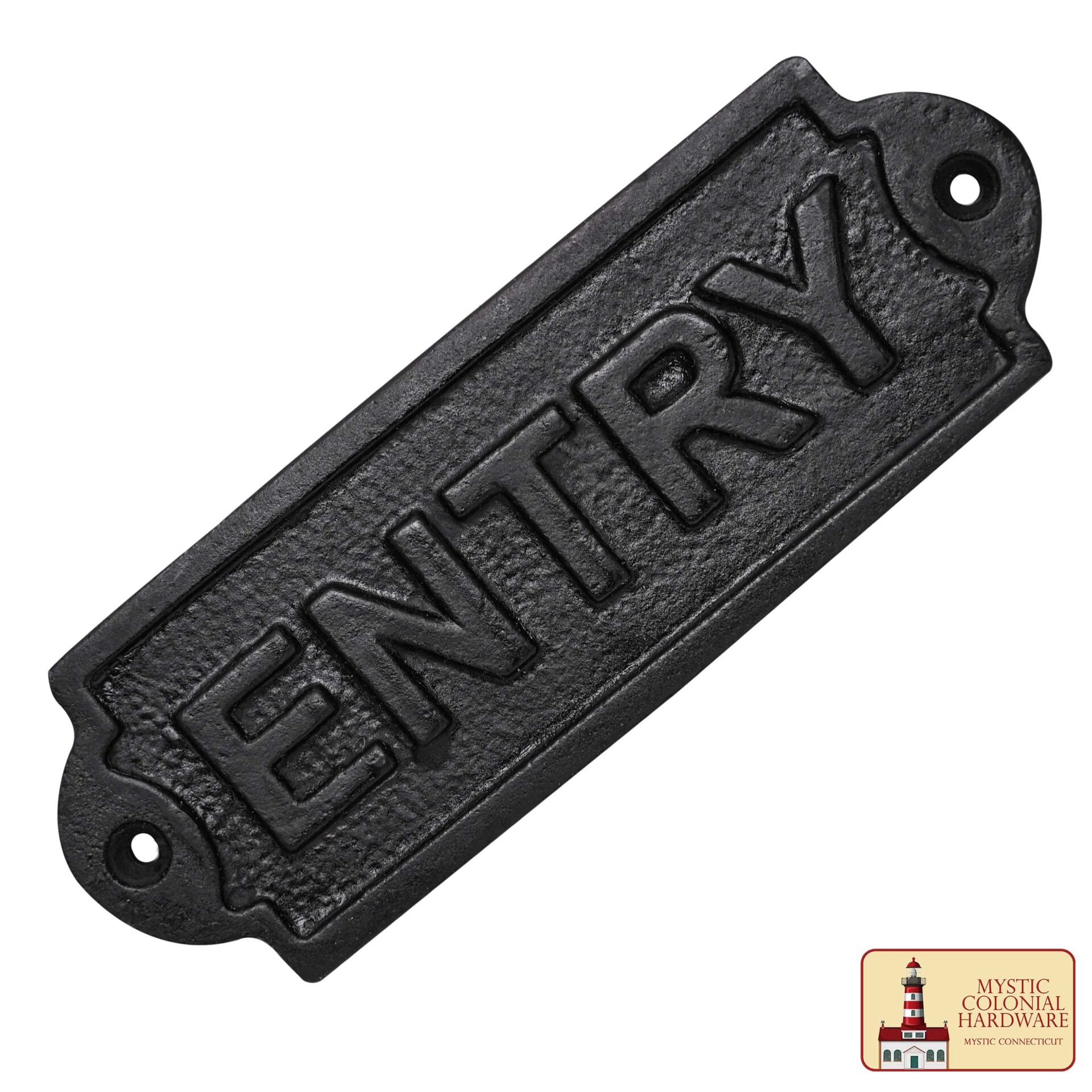 Imagen única de: Hierro Forjado Macizo Señal de Entrada Vintage para Puertas Accesorio de Ferretería Hecho a Mano