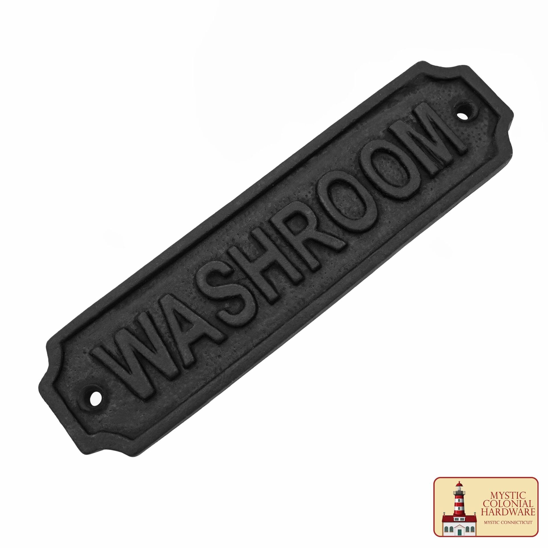 Imagen única de: Hierro Forjado Macizo Letrero de Lavabo Vintage para Puertas Accesorio de Ferretería Hecho a Mano