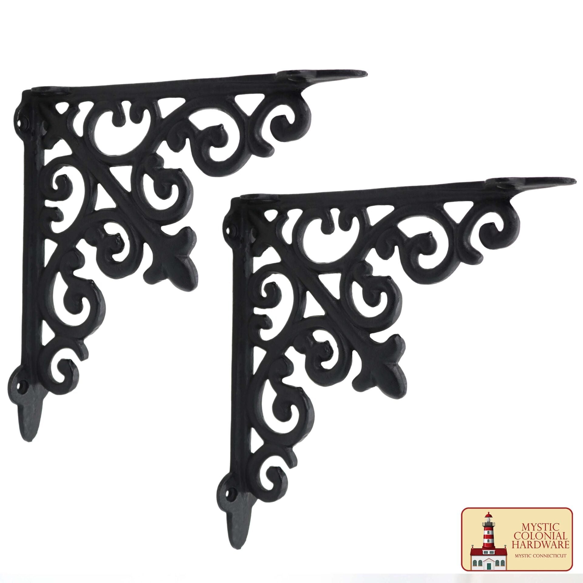 Imagen única de: 8" X 8", Soporte de Estantería - Hierro Forjado Macizo Victoriano, Colonial, Retro, Steampunck, Gótico, Barroco Medieval