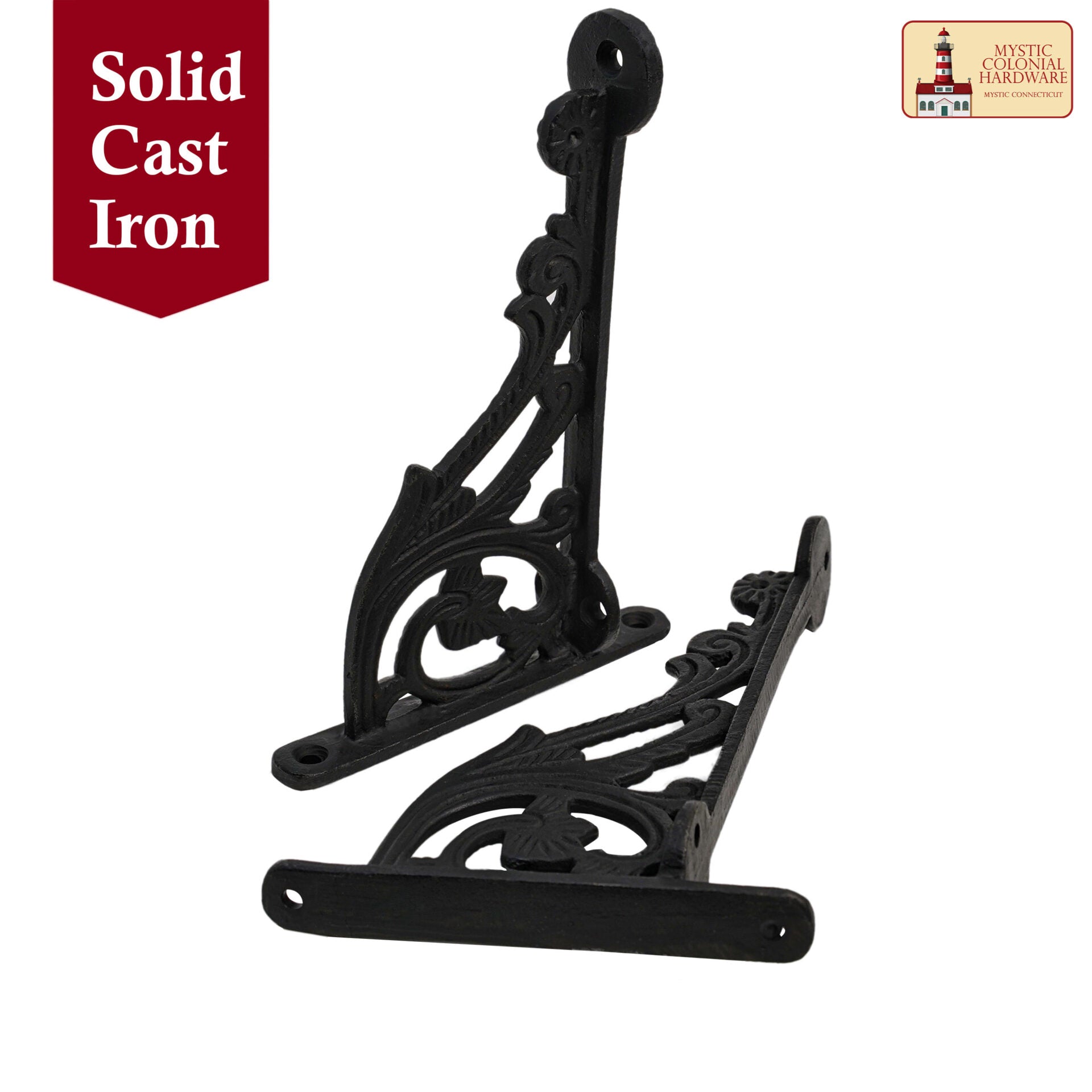 Imagen única de: Soportes Rústicos de Hierro Fundido para Estanterías : Ideal para Ambientes Victorianos, Coloniales, Retro, Steampunk, Góticos, Barrocos y Medievales (1 5. 5 X 10.6 ) Cm