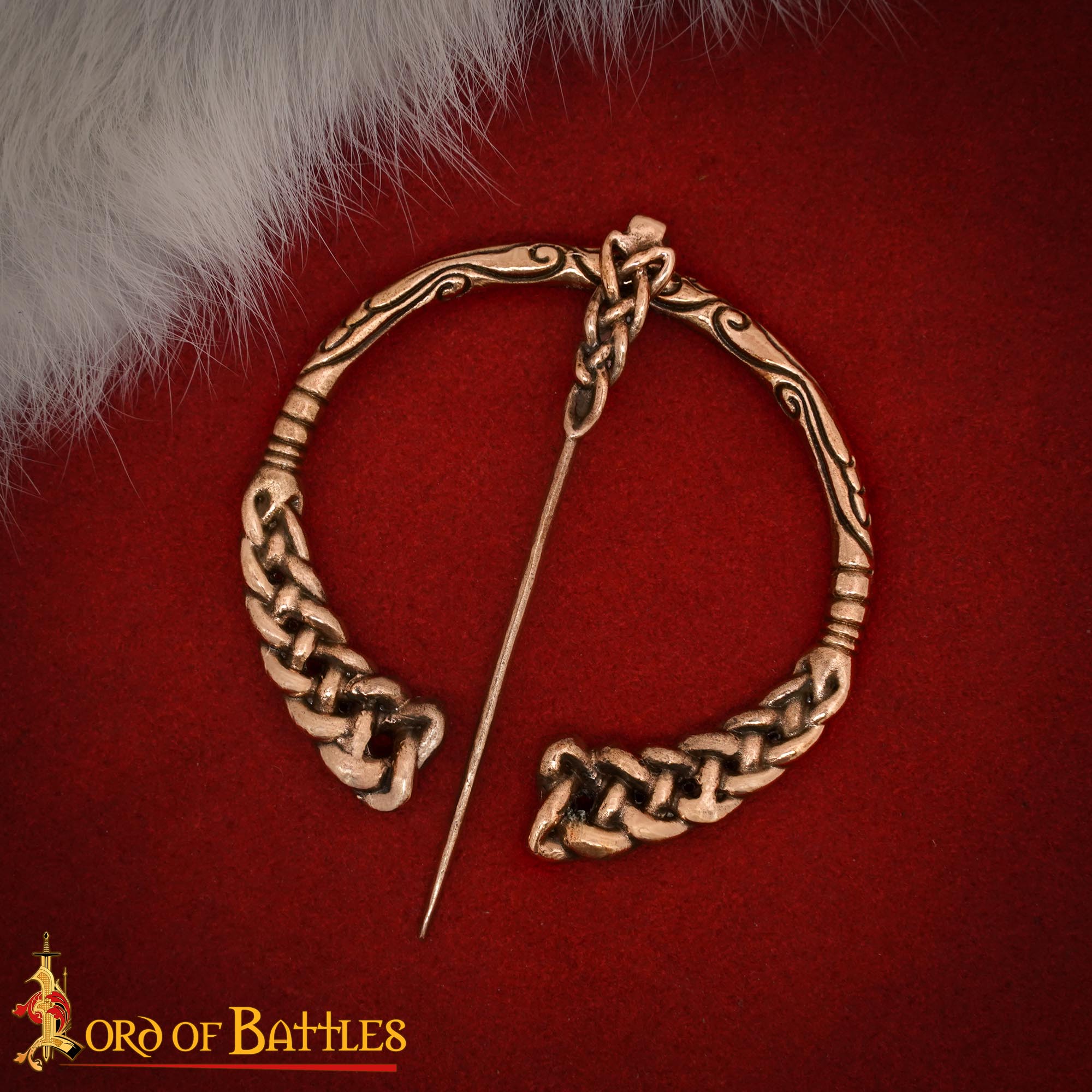 Imagen única de: Broche Vikingo de Bronce Penannular Peroné - Nudos Nórdicos, Fundición a la Cera Perdida