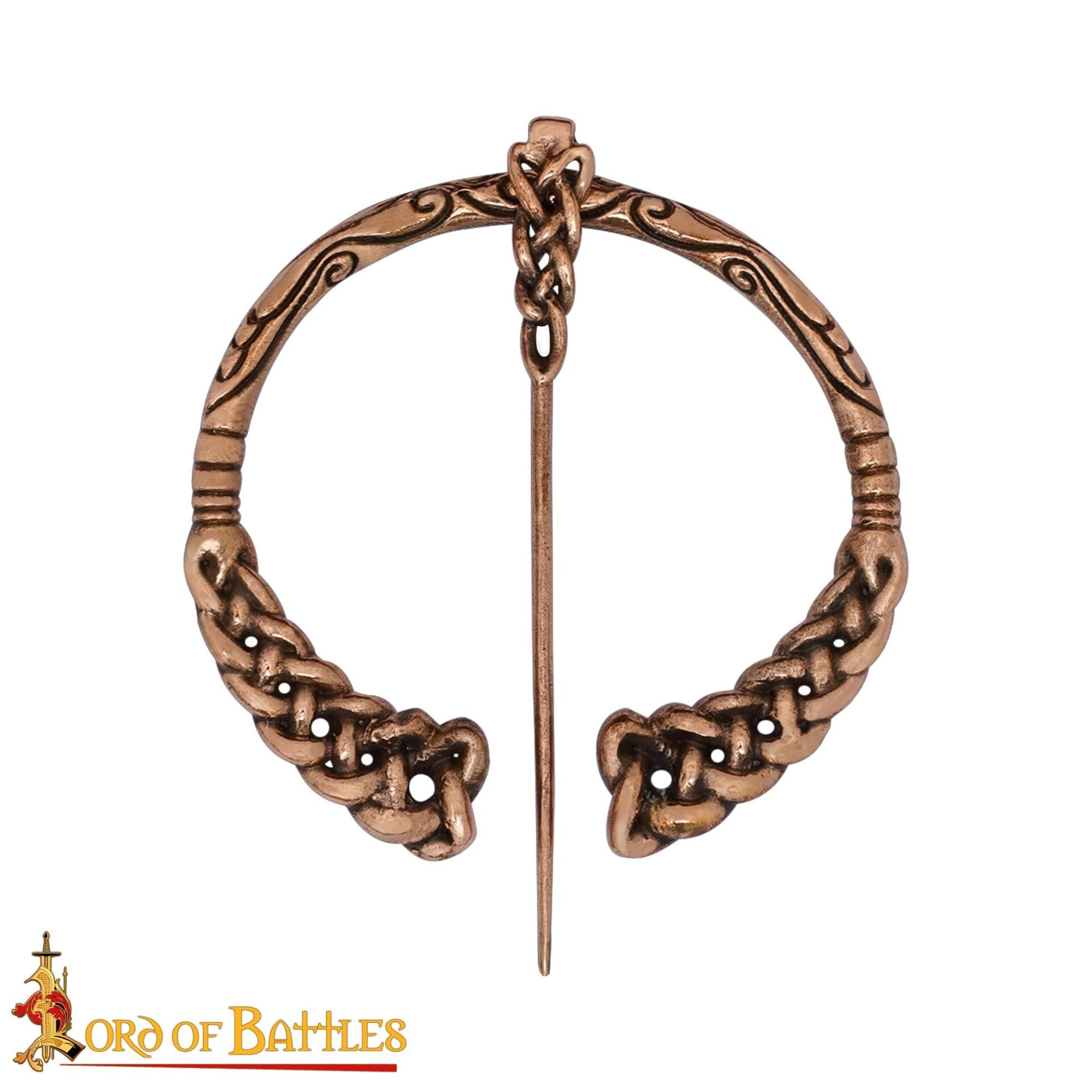 Imagen única de: Broche Vikingo de Bronce Penannular Peroné - Nudos Nórdicos, Fundición a la Cera Perdida