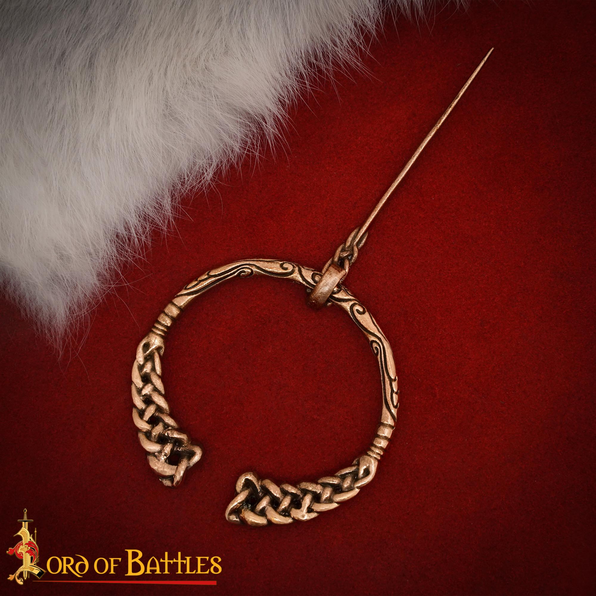 Imagen única de: Broche Vikingo de Bronce Penannular Peroné - Nudos Nórdicos, Fundición a la Cera Perdida