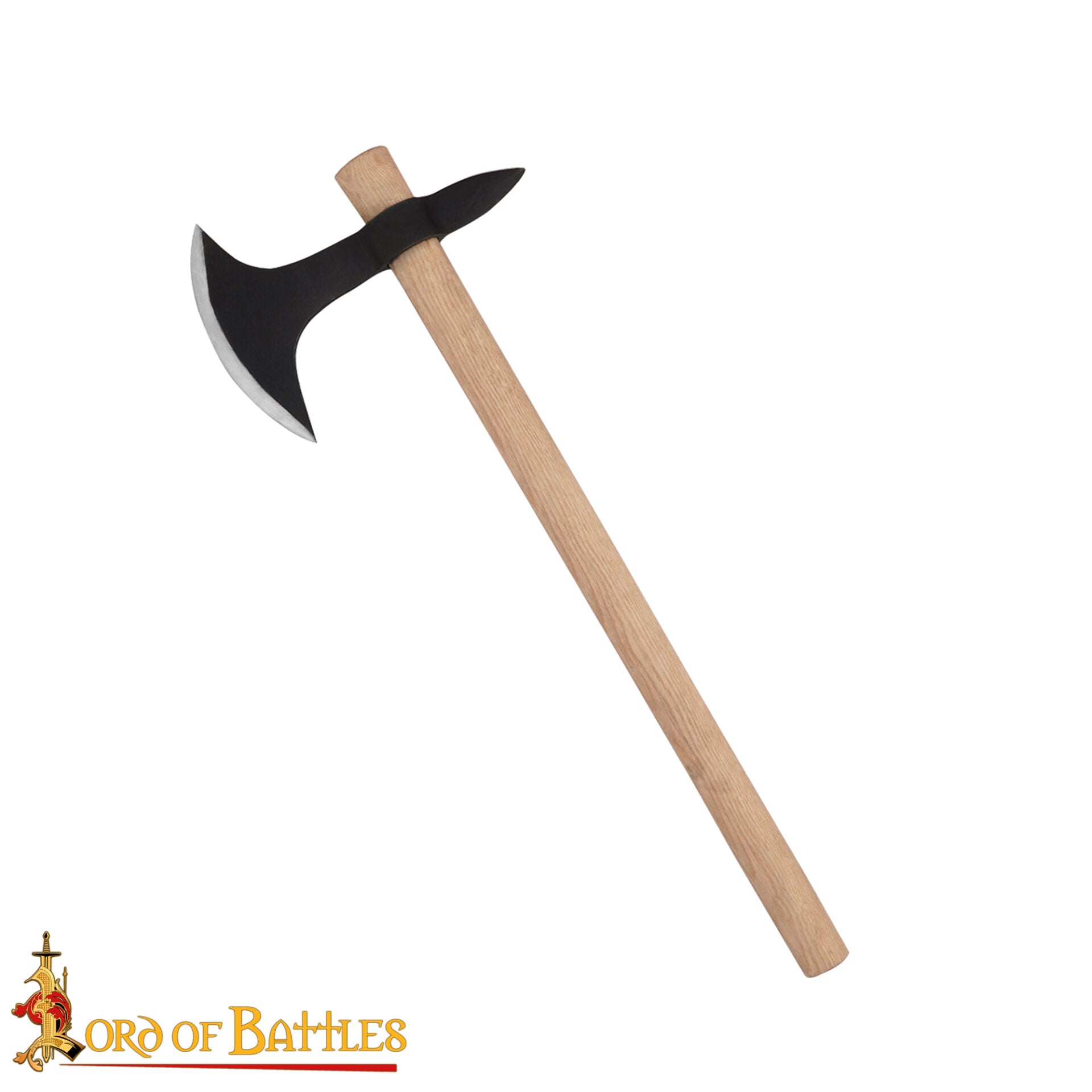 Imagen única de: Hacha Medieval con Mango de Madera de Fresno - 23 Pulgadas de Cabeza de Acero Al Carbono Forjada a Mano