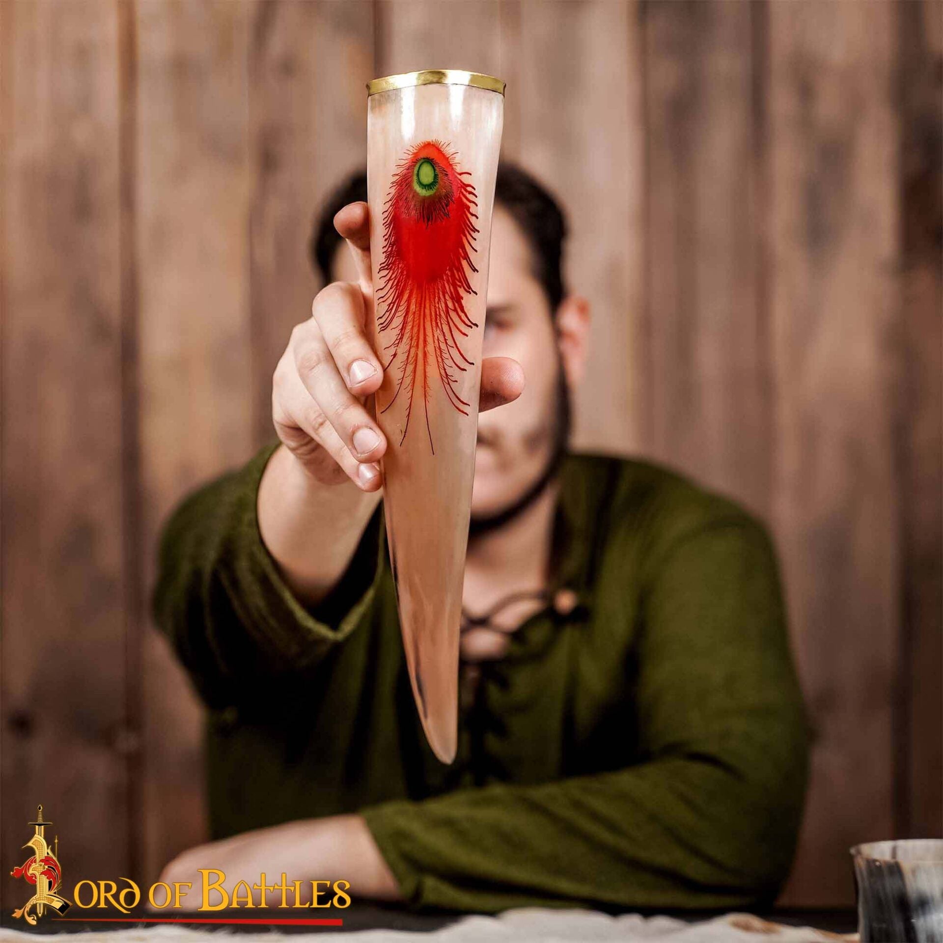 Imagen única de: Auténtico Cuerno de Buey para Beber 400 - 500 Ml Elaborado Artesanalmente con Auténtico Cuerno de Buey