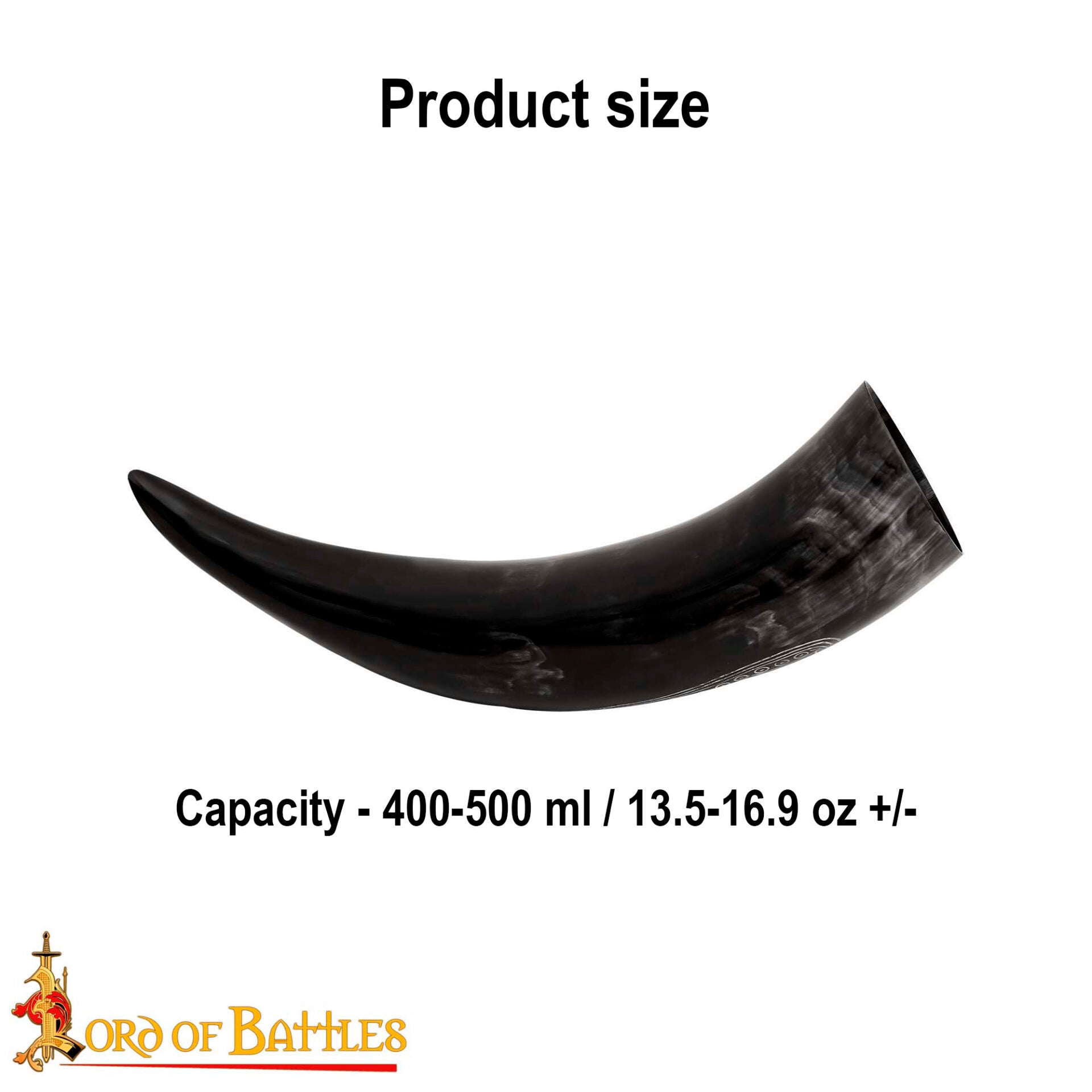 Imagen única de: Cuerno Vikingo Artesanal con Grabado Longship