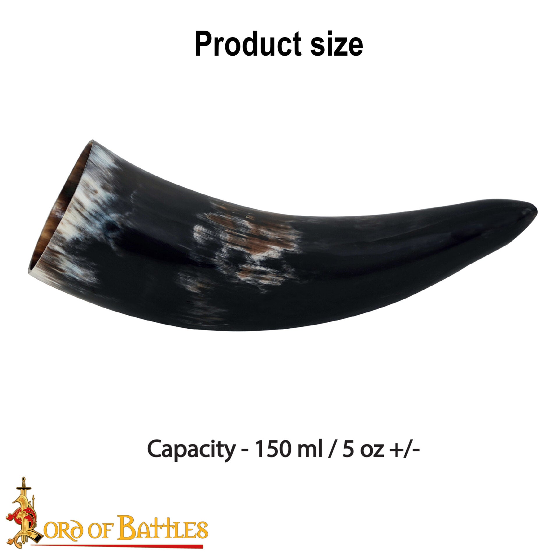 Imagen única de: Vikingo Cuerno de Buey para Beber - Taza de Cuerno Natural Pulido Artesanal (150 Ml)