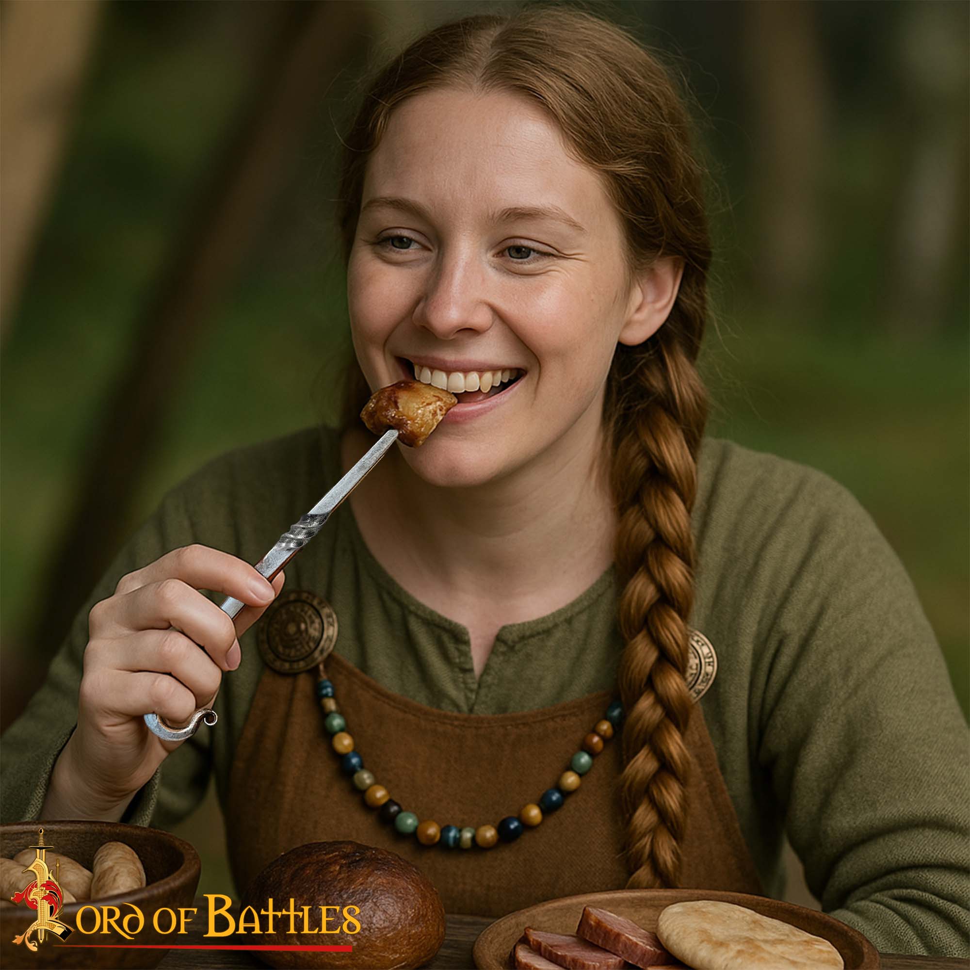 Vikingo Pico para Comer - Utensilio Medieval de Acero Inoxidable para Fiestas, Camping - Imagen 5