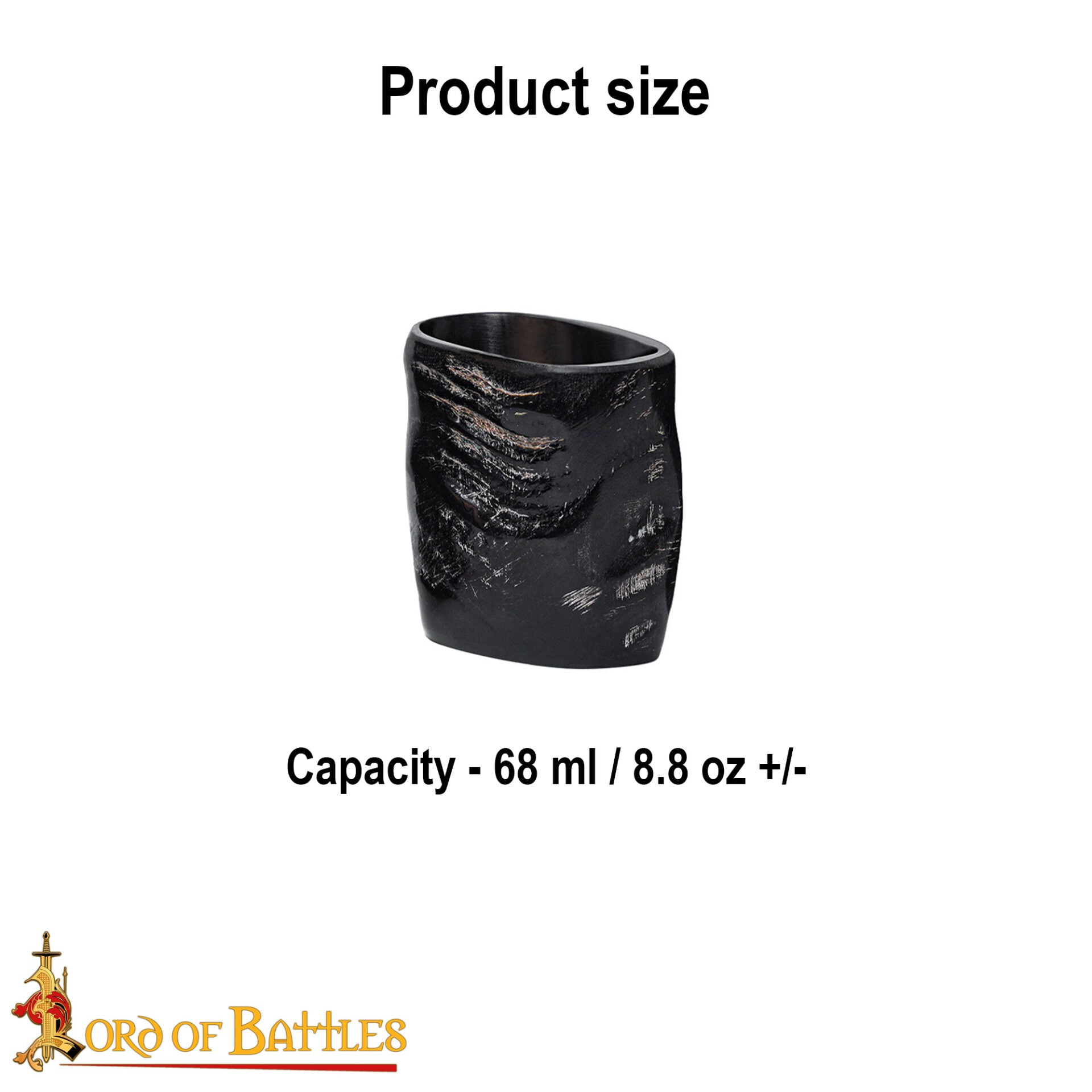 Imagen única de: Juego de Vasos de Chupito de Cuerno Vikingo - Cuerno de Búfalo Pulido (6 Piezas, ~68 Ml)