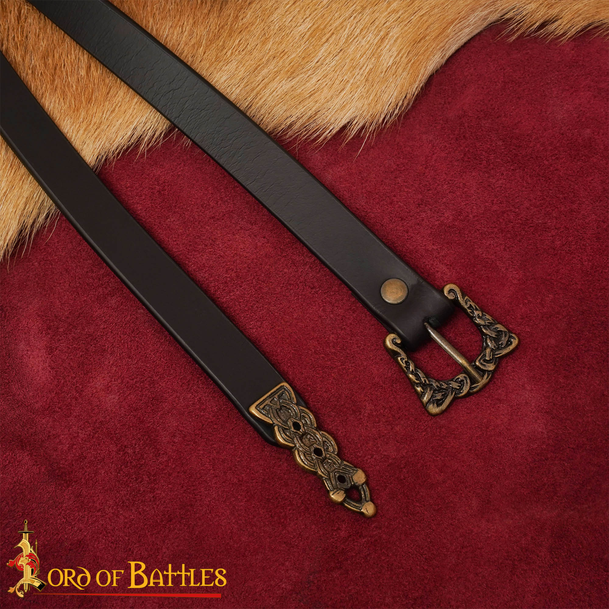 Imagen única de: Cinturón de Cuero Genuino Viking Warrior, 130 Cm - Discontinued