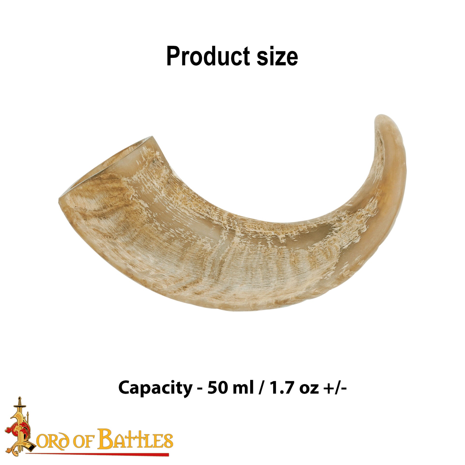 Imagen única de: Vaso para Beber de Cuerno Natural de Oveja Vikingo Hecho a Mano