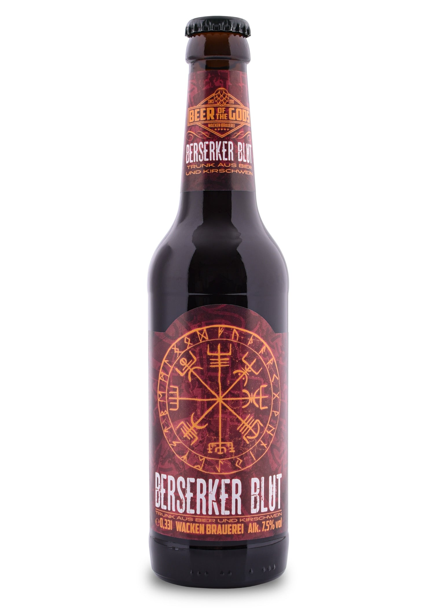 Imagen única de: Berserker Blood - Bebida A Base De Cerveza Y Vino De Cereza, Botella De 0,33L - Cervecería Wacken
