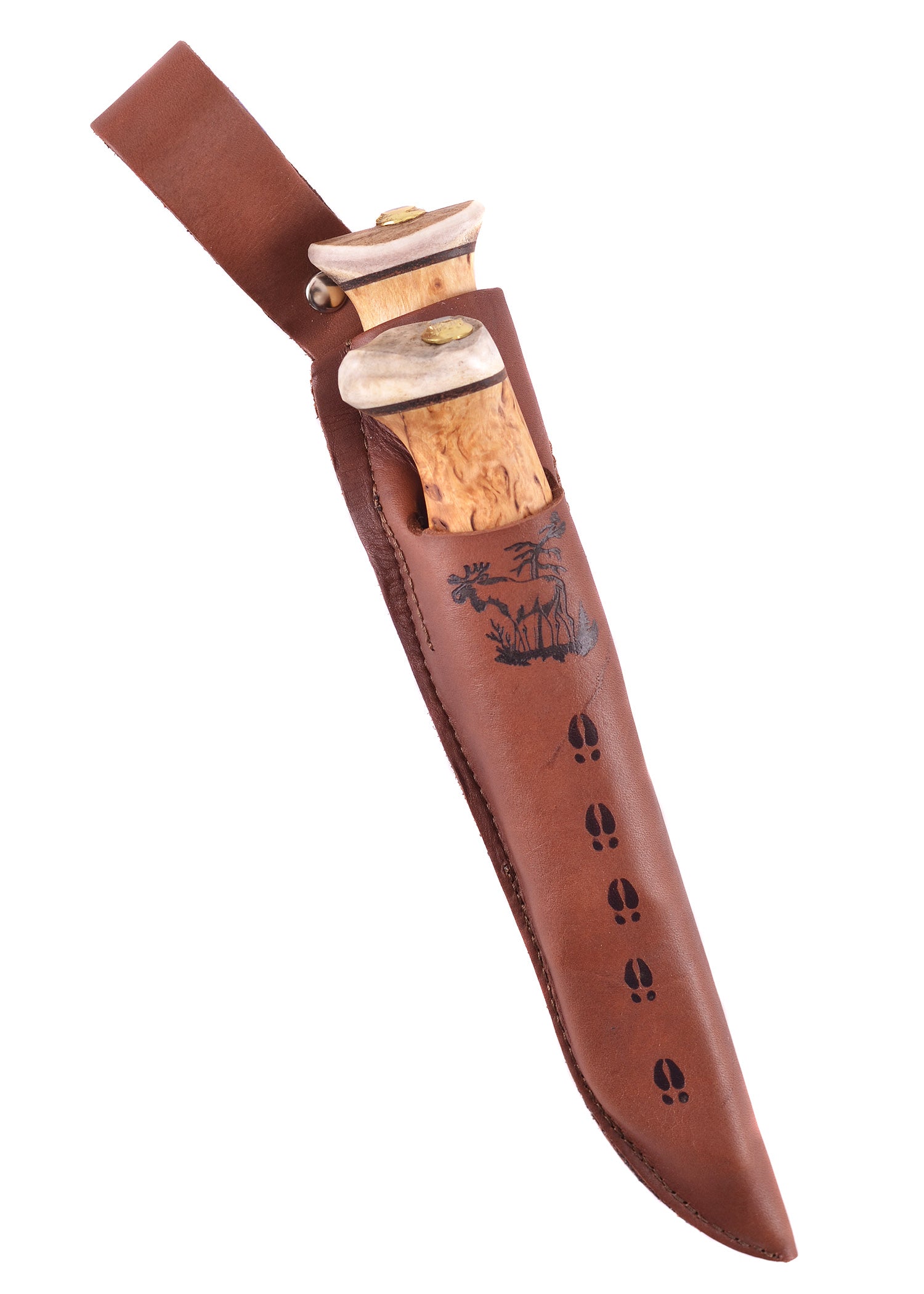 Imagen única de: Cuchillo Doble Con Desollador, Wood-jewel