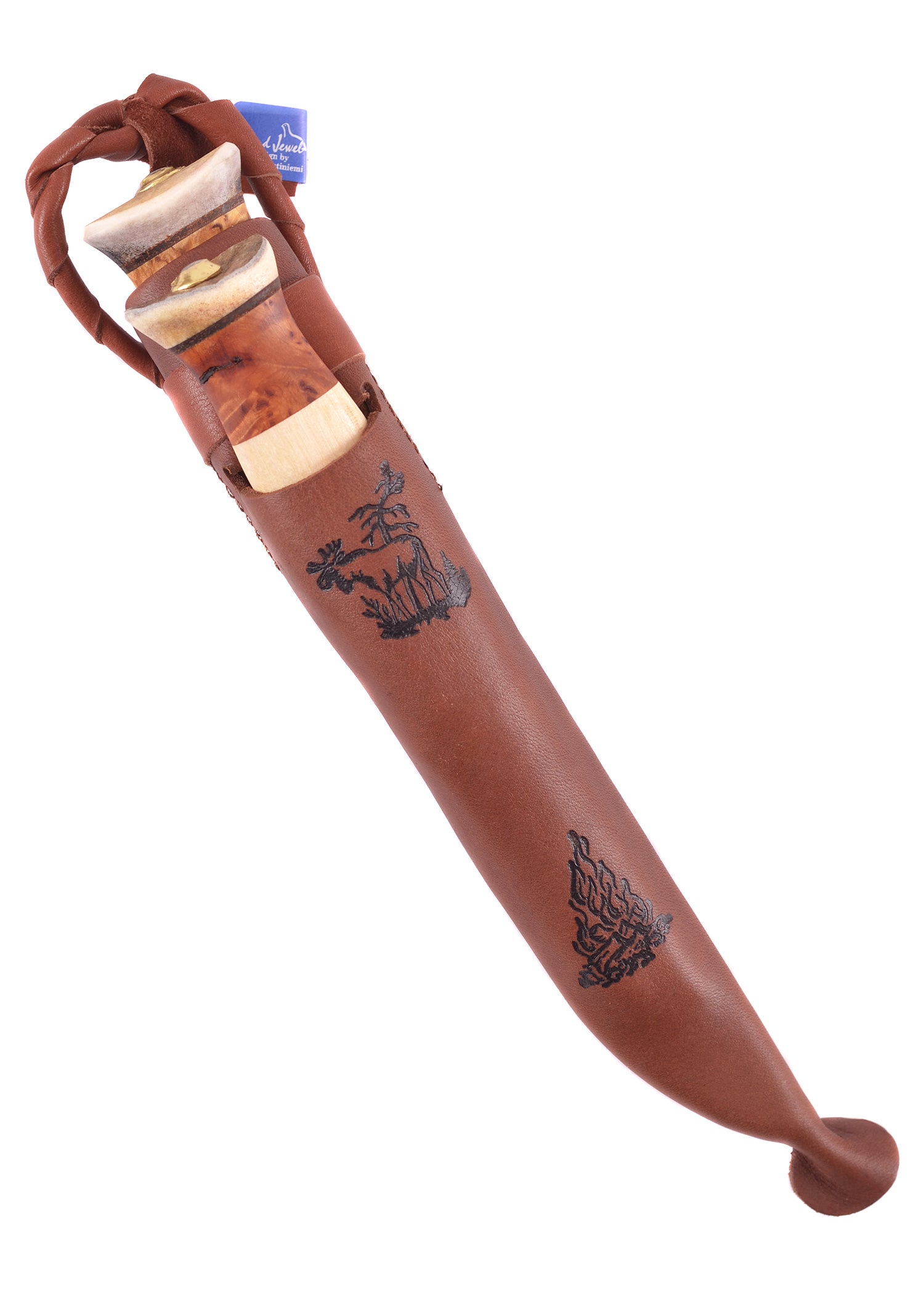 Imagen única de: Cuchillo Doble Kaksoispuukko Sarvihatulla, Wood-jewel