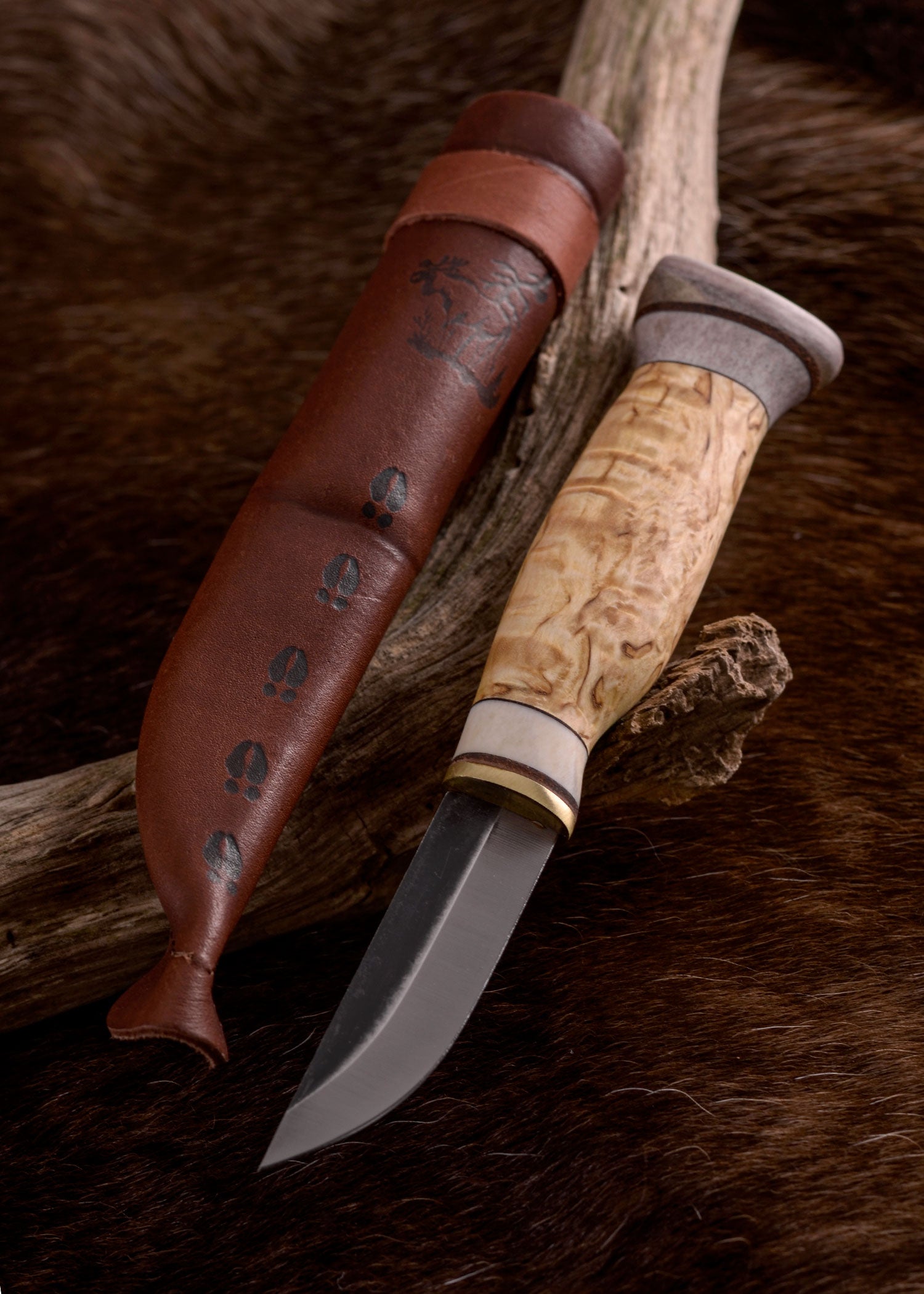 Imagen única de: Cuchillo De Trinchar Con Mango De Abedul Rizado, Wood Jewel