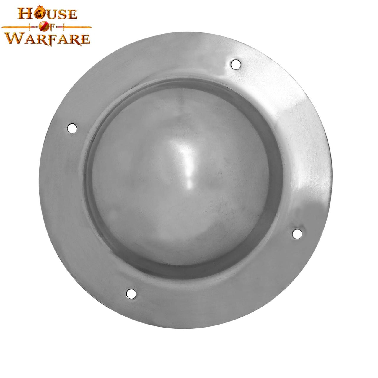 Imagen única de: Escudo Medieval Abovedado de Acero Forjado a Mano Umbo Redondo para Escudos Diy