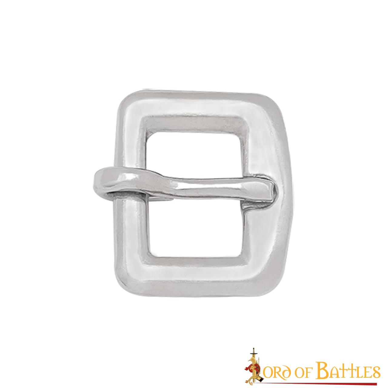 Imagen única de: Hebillas Medievales Niqueladas del Siglo Xiv - Juego de 3 Cierres de Acero para Cinturones, Armaduras y Artesanía de Cuero