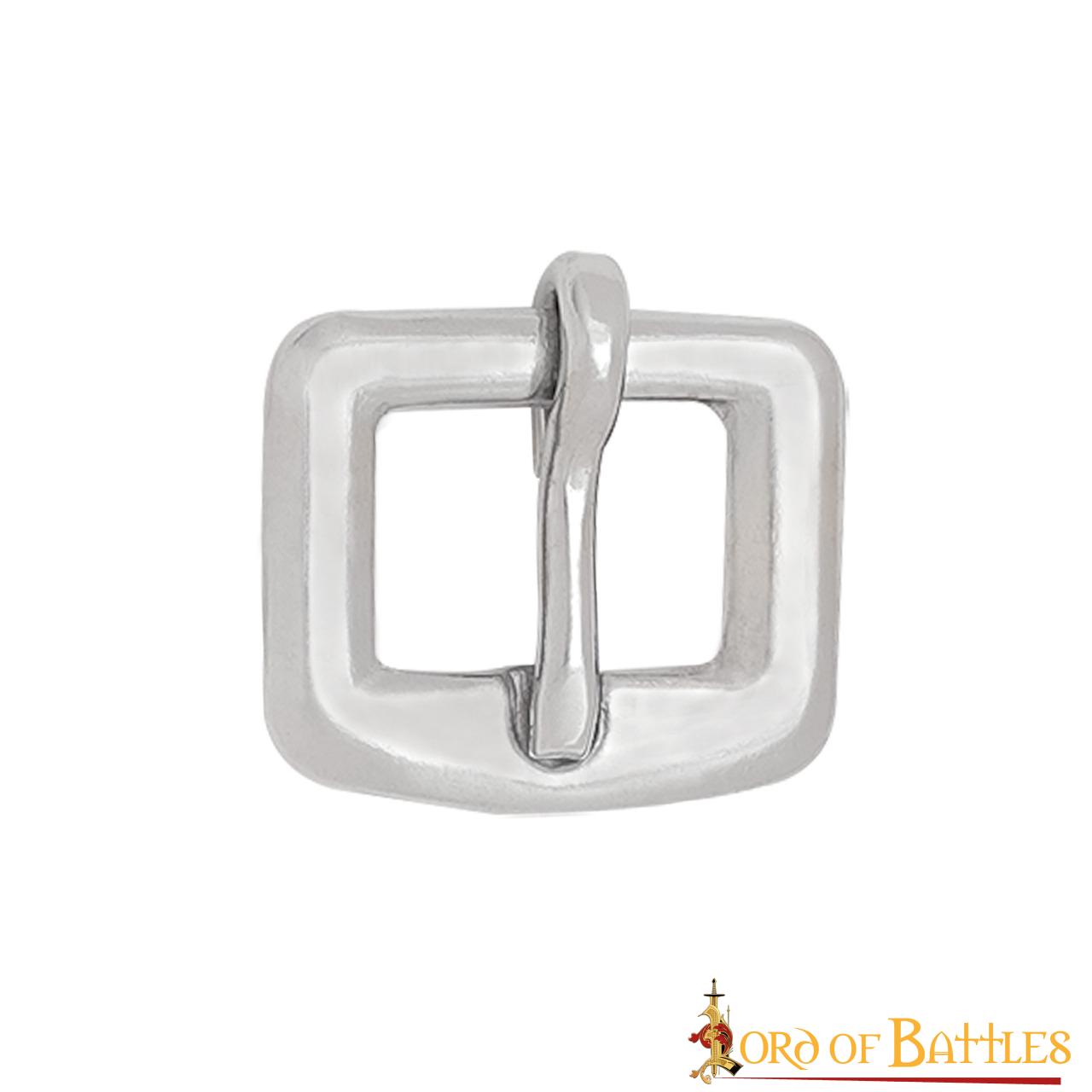 Imagen única de: Hebillas Medievales Niqueladas del Siglo Xiv - Juego de 3 Cierres de Acero para Cinturones, Armaduras y Artesanía de Cuero