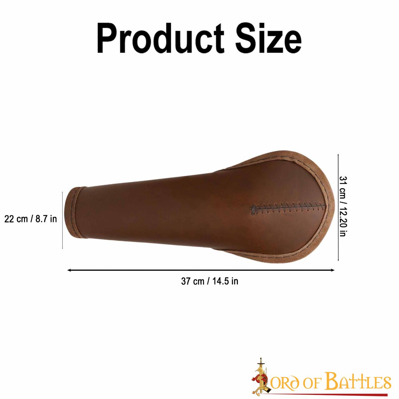 Brazaletes Medievales de Cuero con Protección para el Codo - Guardabrazos Artesanales con Cordón Ajustable - Imagen 3