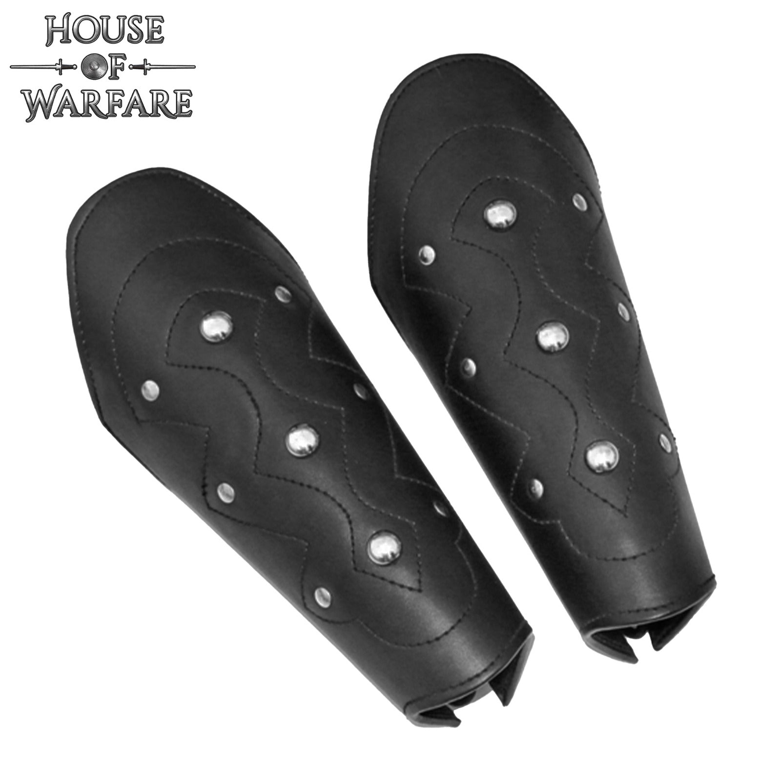 Imagen única de: Brazales de Cuero de Guerrero Medieval de Fantasía