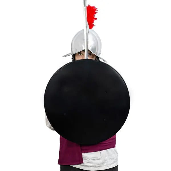 Imagen única de: Escudo Redondo de Acero con Asa Central - 22" - Negro - Acero Calibre 18