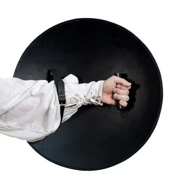 Imagen única de: Escudo Redondo de Acero con Asa Central - 22" - Negro - Acero Calibre 18