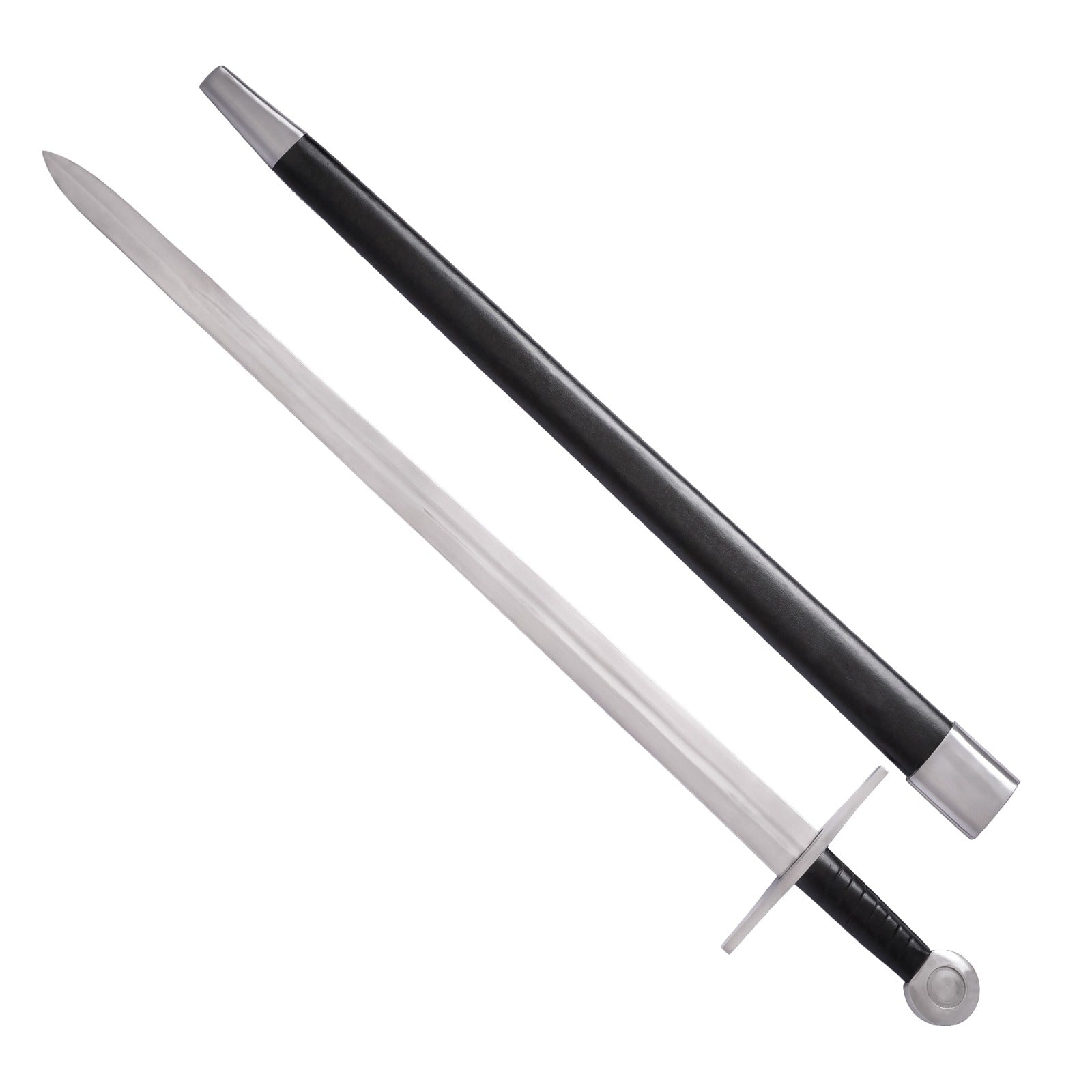 Imagen única de: Espada Vikinga de Acero Al Carbono Forjada a Mano con Vaina -funcional