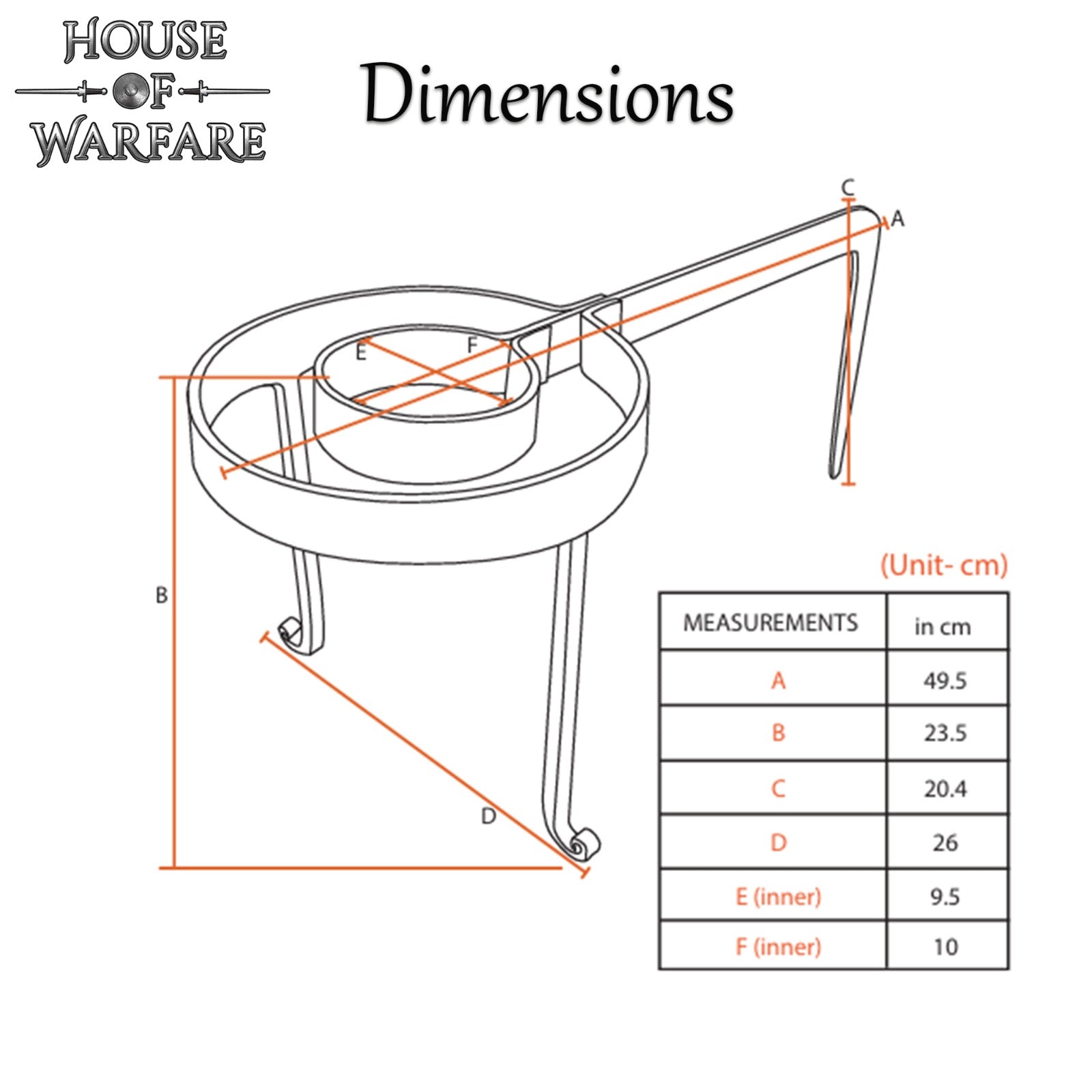 Imagen única de: Trípode Medieval de Cocina Forjado a Mano