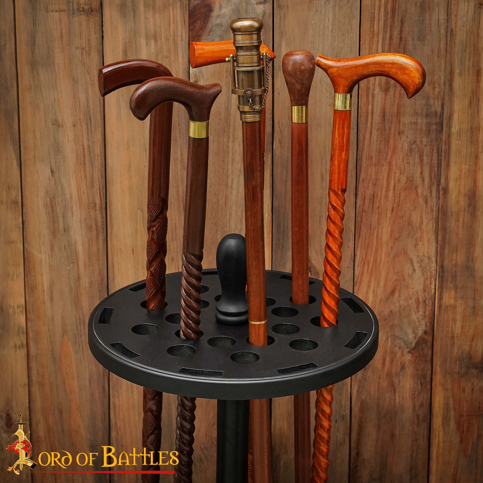 Expositor de Bastones - Madera Auténtica Hecha a Mano - Descatalogado - Imagen 5