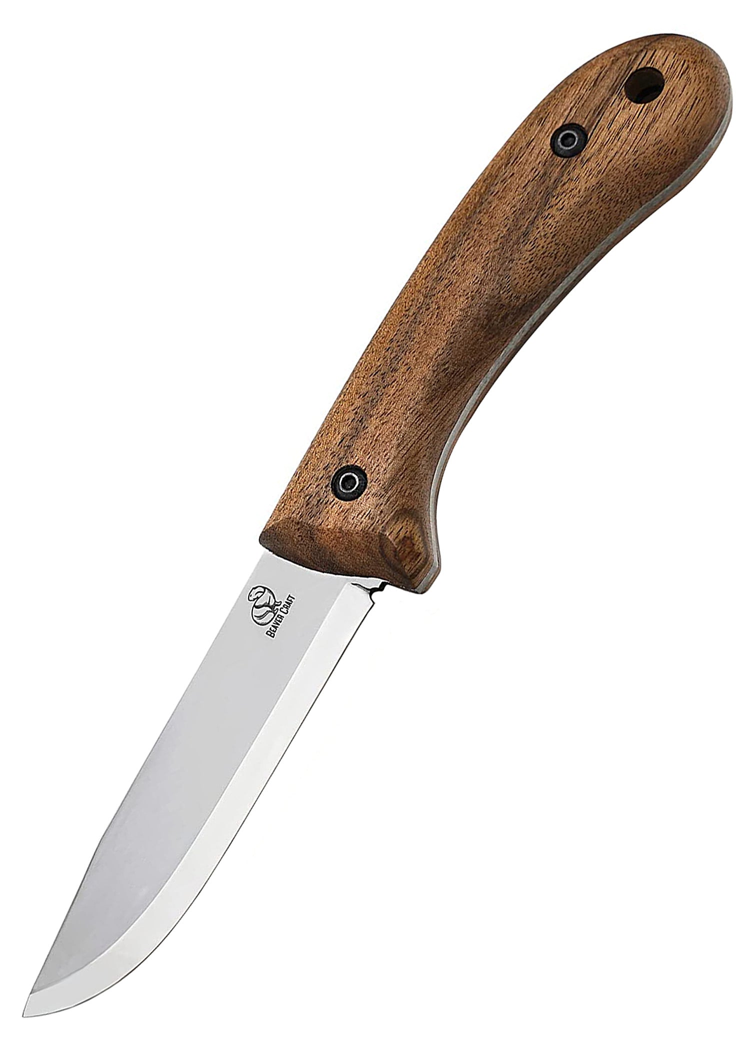 Imagen única de: Cuchillo Bushcraft, Acero Al Carbono Y Funda De Cuero, Beavercraft