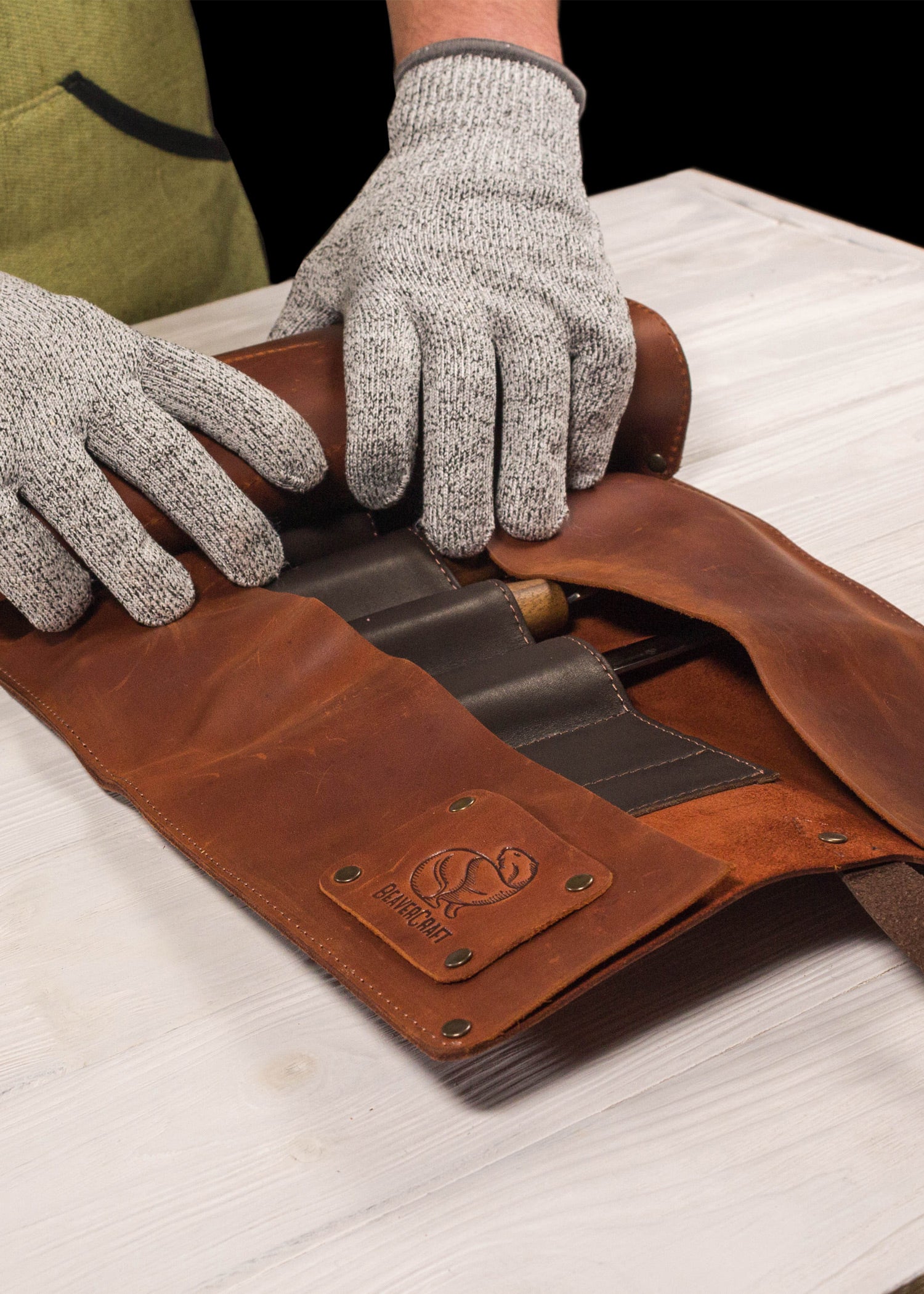 Imagen única de: Juego De Talla De Madera De Lujo (8 Herramientas) Con Mangos De Nogal, Beavercraft