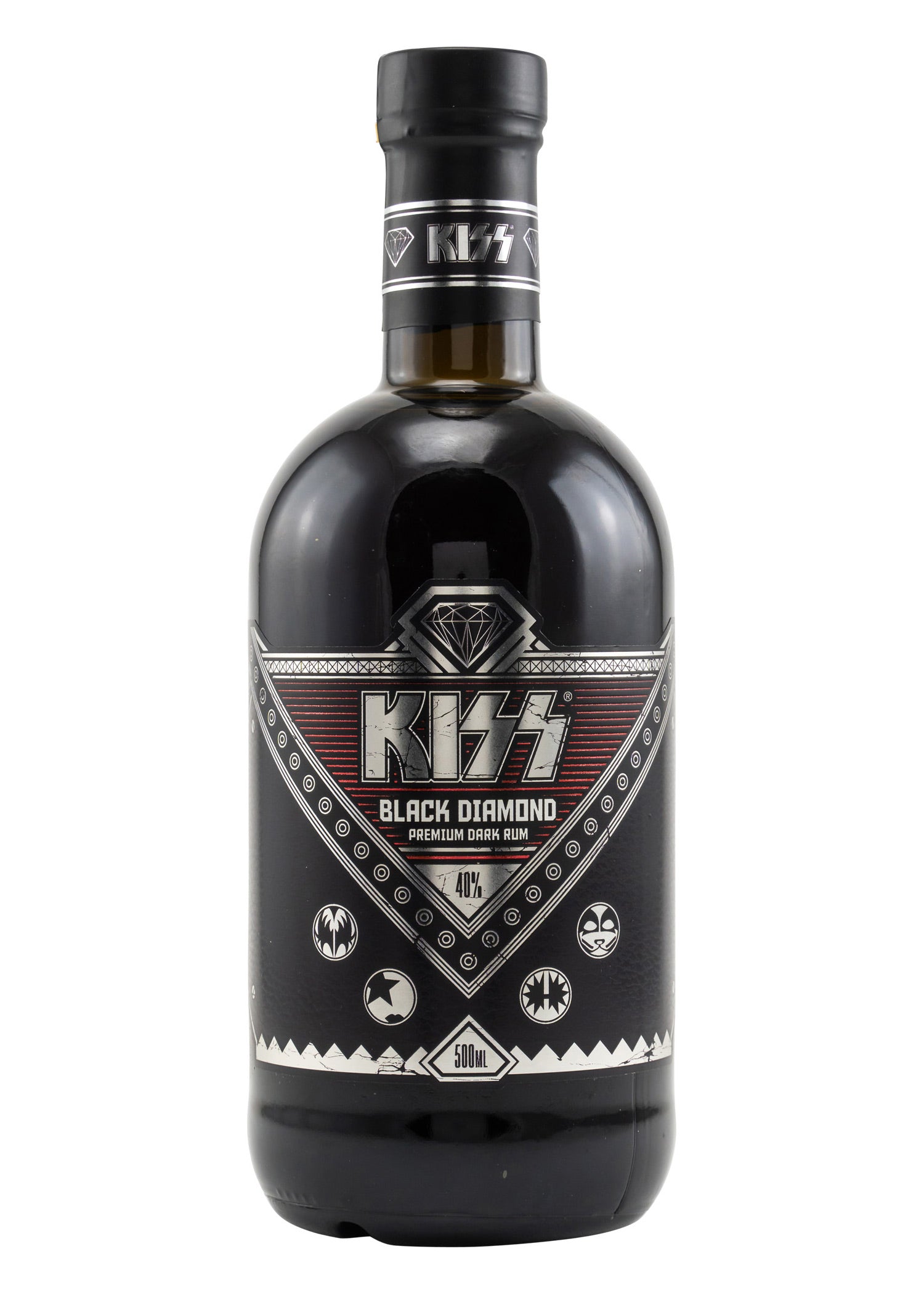 Imagen única de: Kiss Black Diamond Premium Ron Oscuro 40% Vol. 0,5L