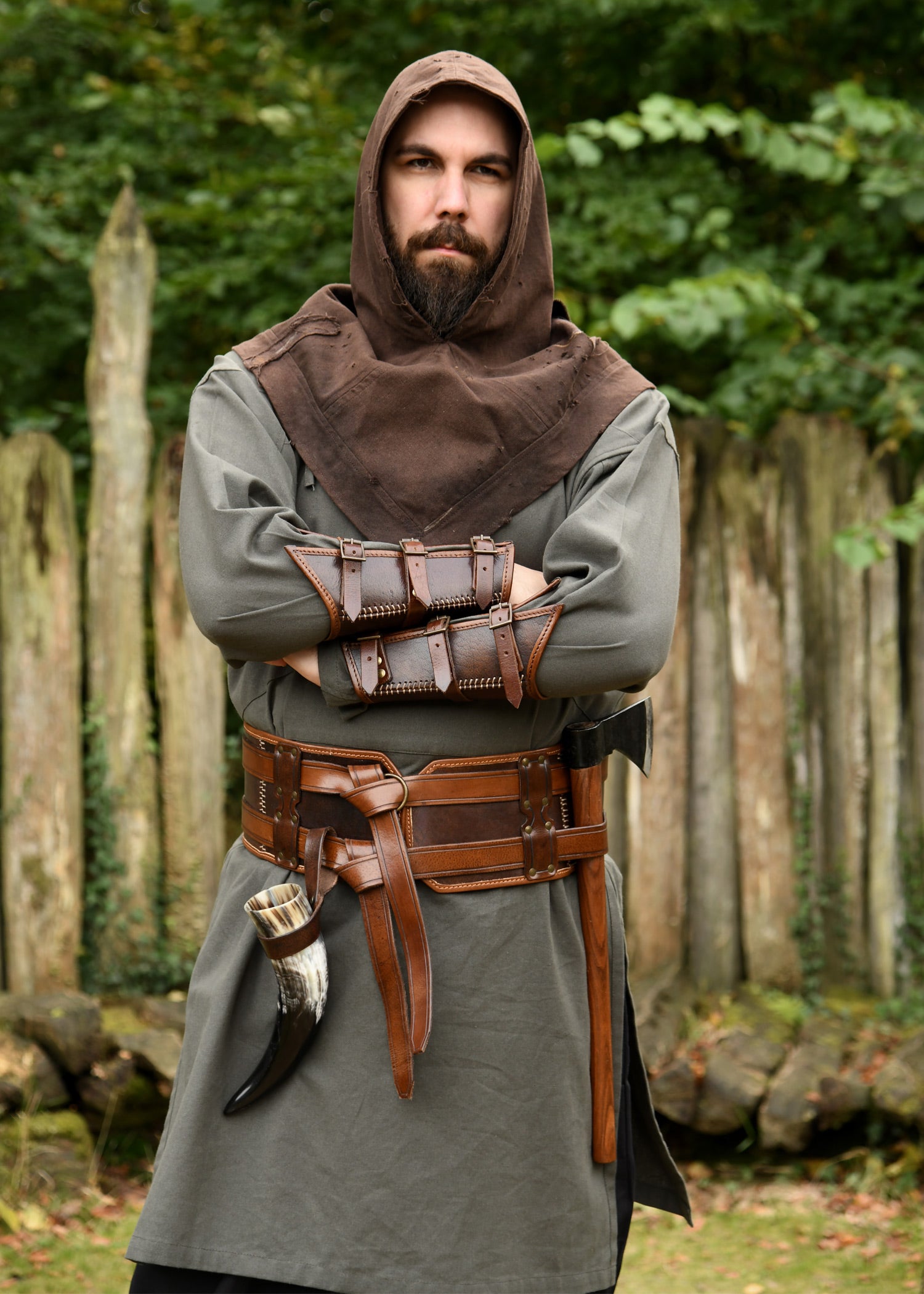 Imagen única de: Cinturón Doble De Piel Arnulf, Marrón