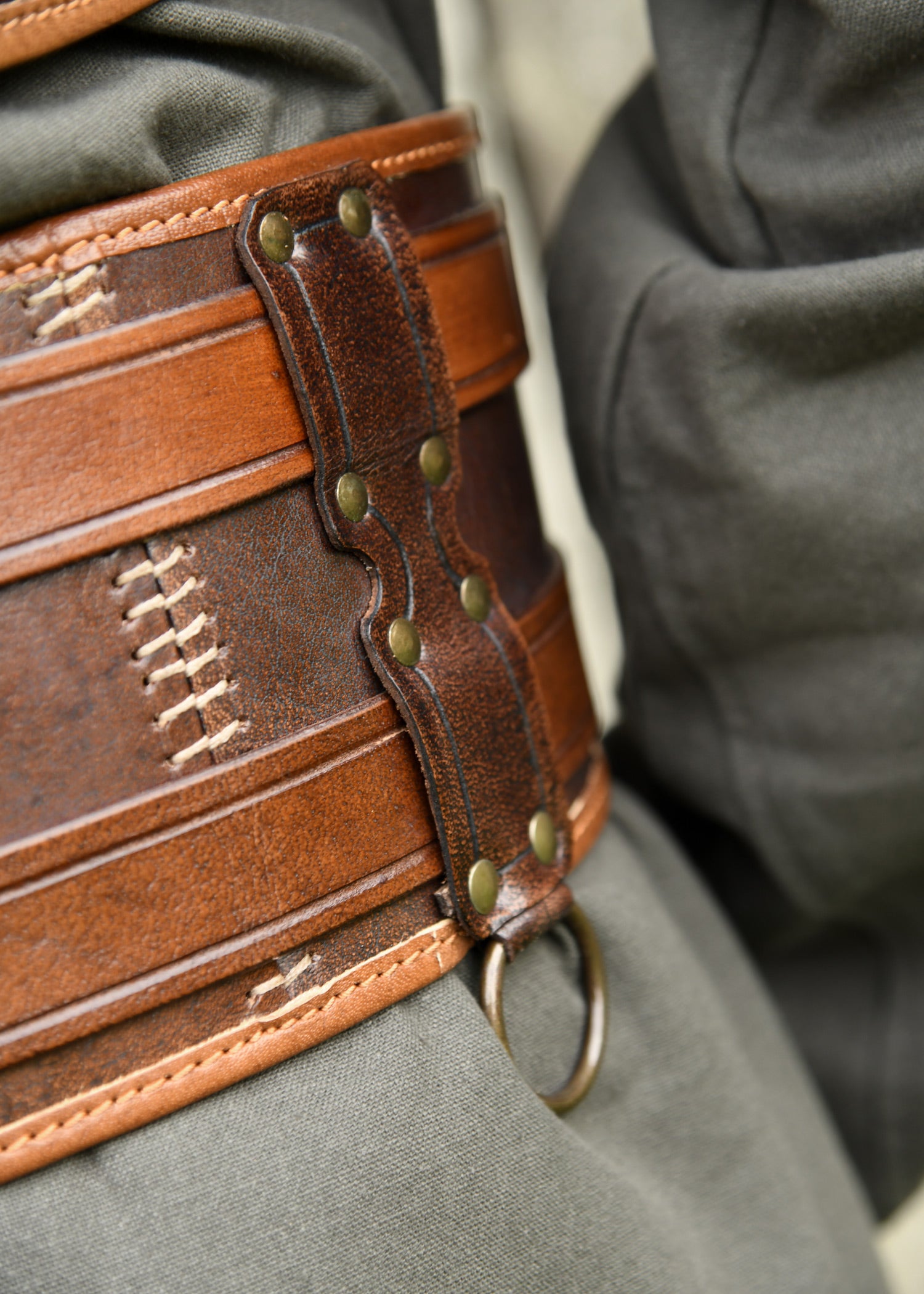 Imagen única de: Cinturón Doble De Piel Arnulf, Marrón