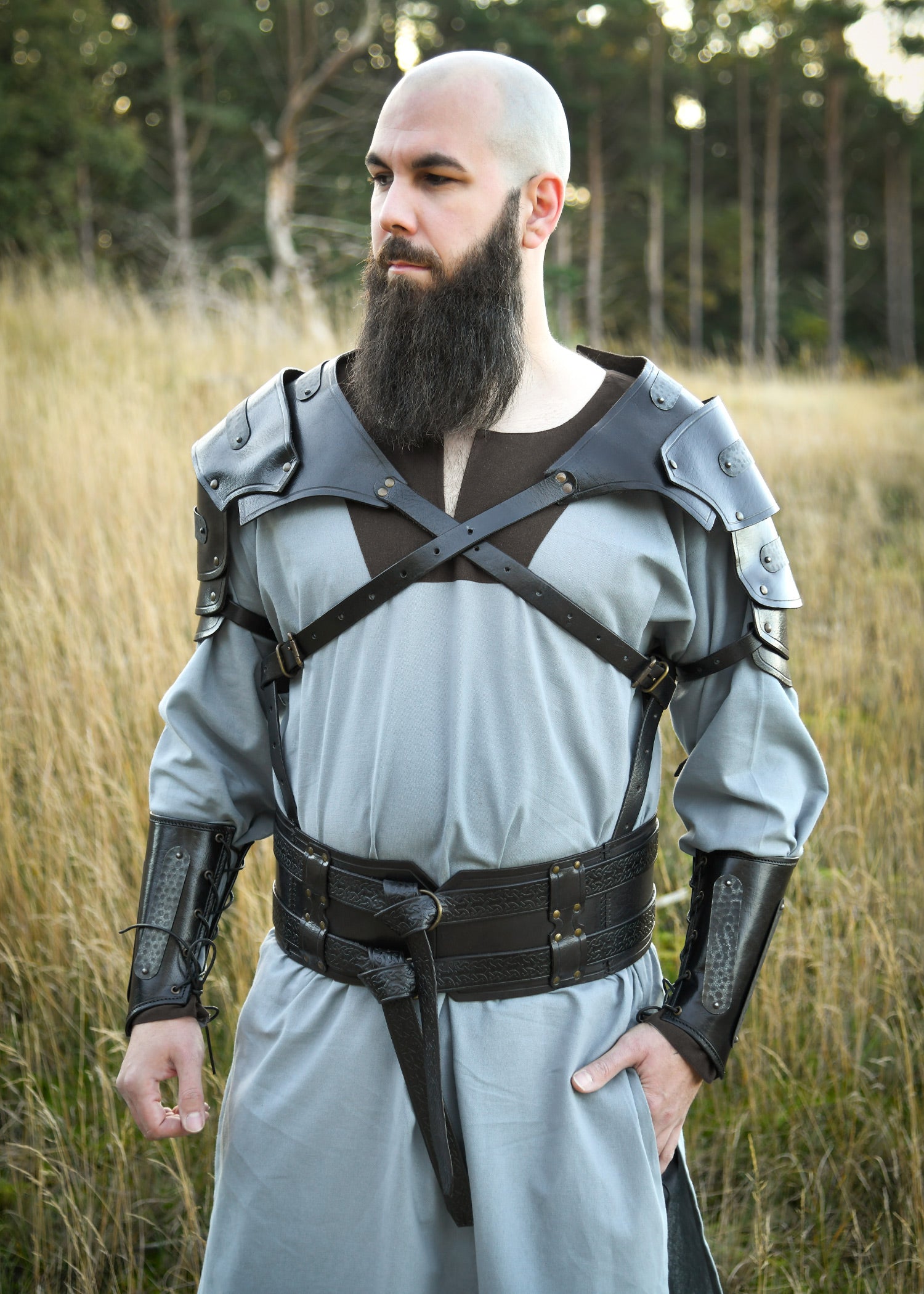 Imagen única de: Cinturón Doble De Piel Balor, Negro