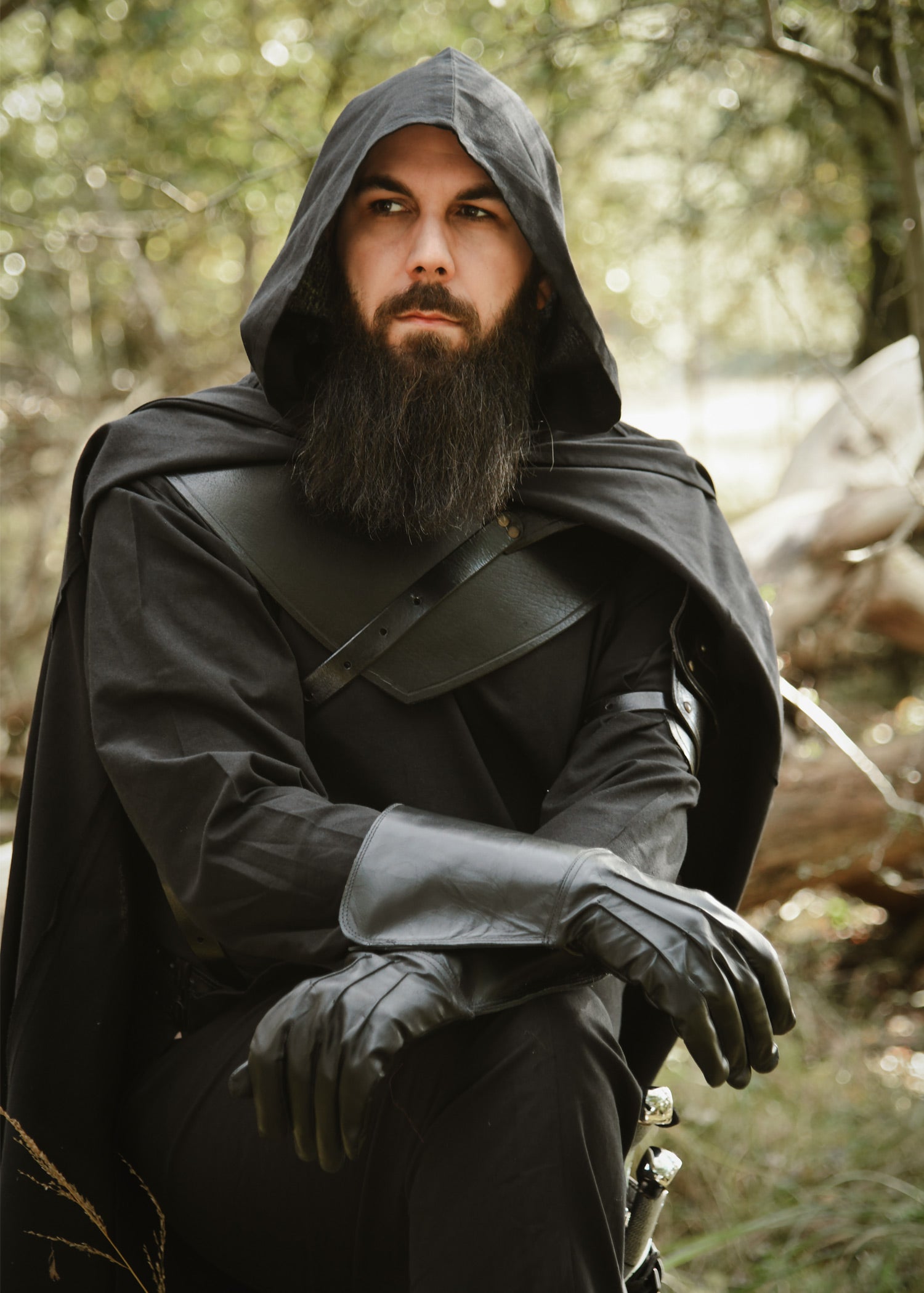 Imagen única de: Collar De Cuero Balor, Negro