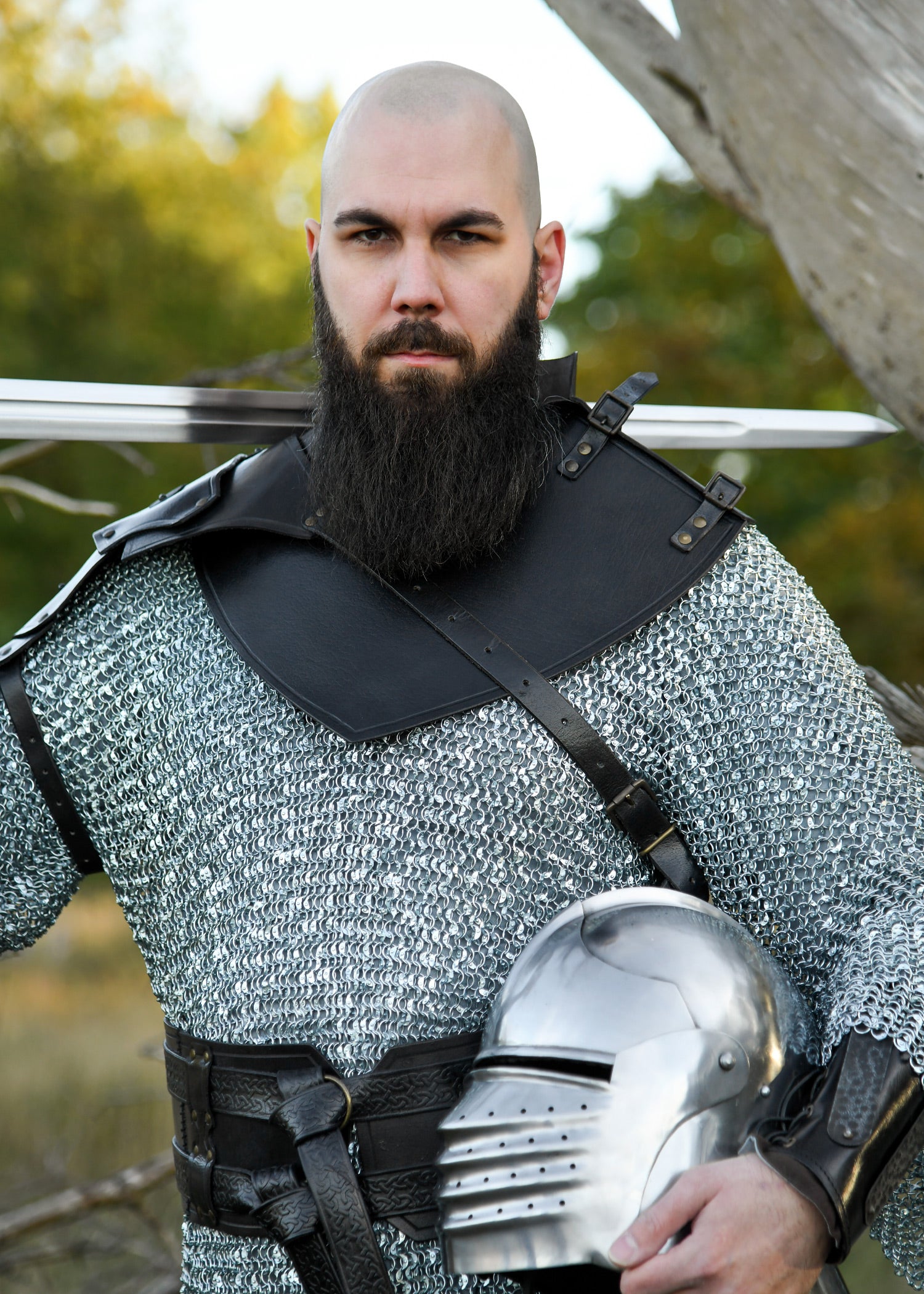 Imagen única de: Collar De Cuero Balor, Negro