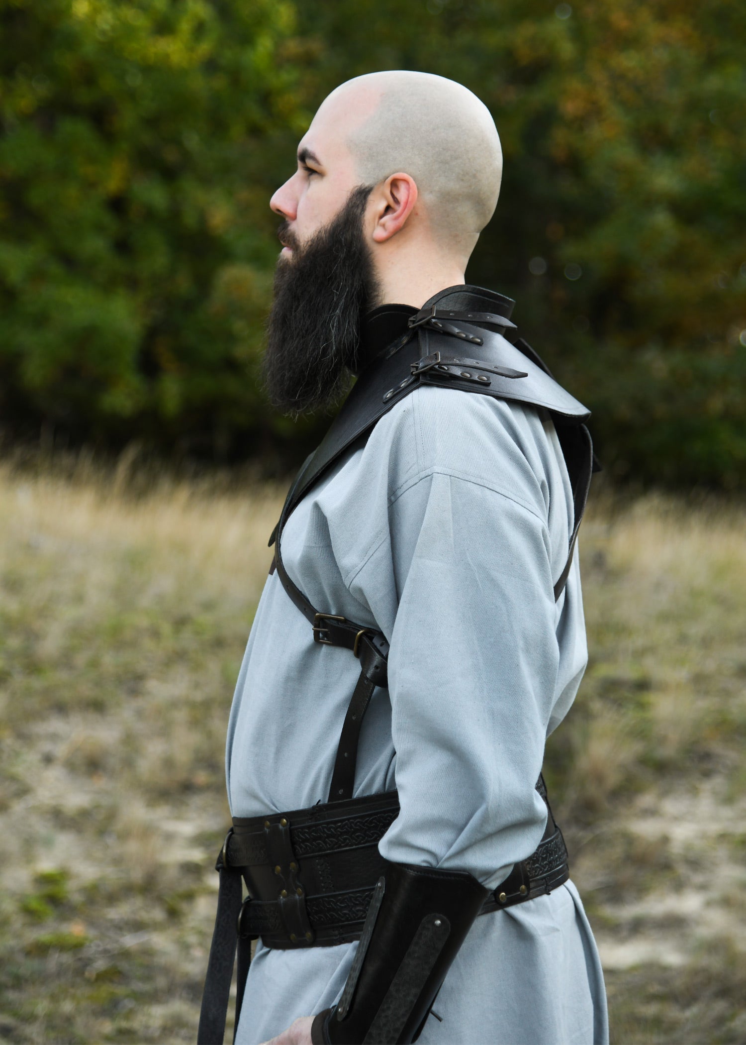 Imagen única de: Collar De Cuero Balor, Negro