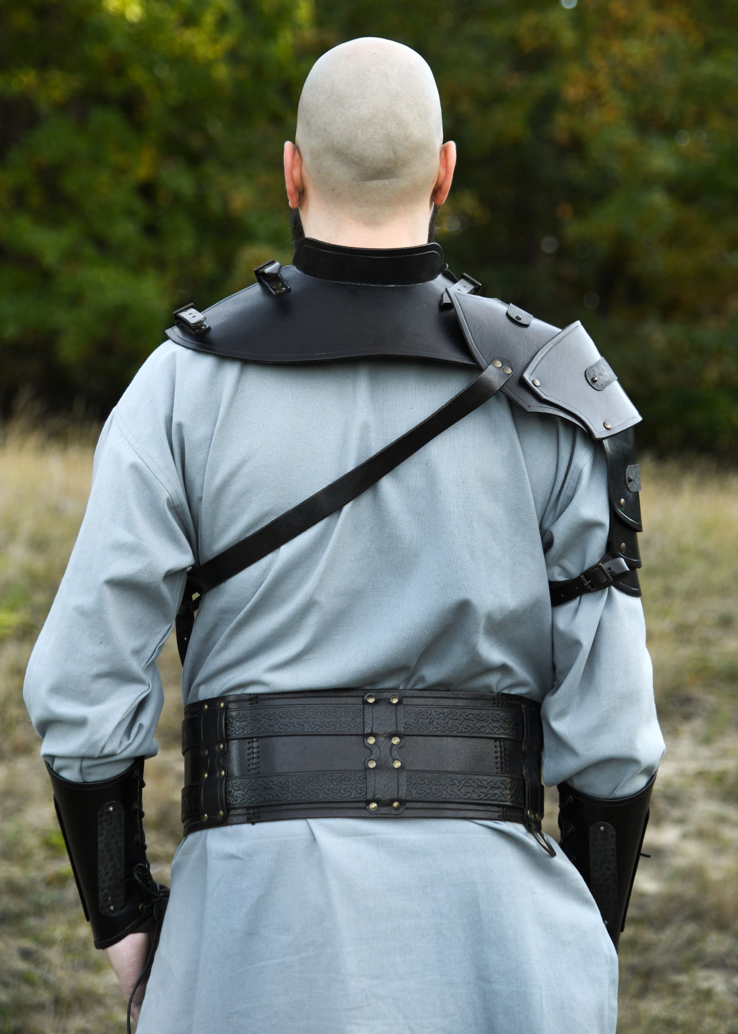 Imagen única de: Collar De Cuero Balor, Negro