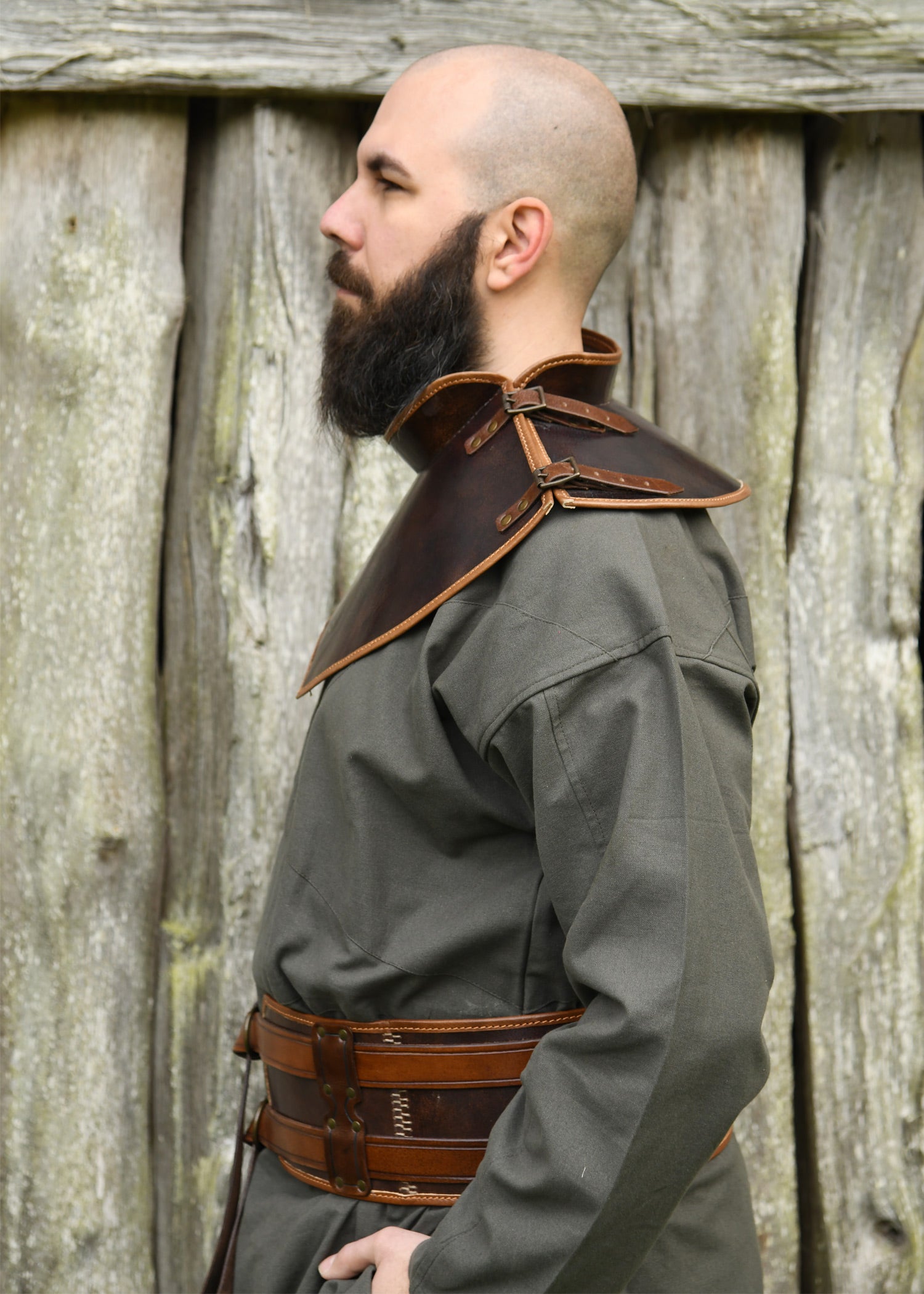 Imagen única de: Collar De Cuero Arnulf, Marrón