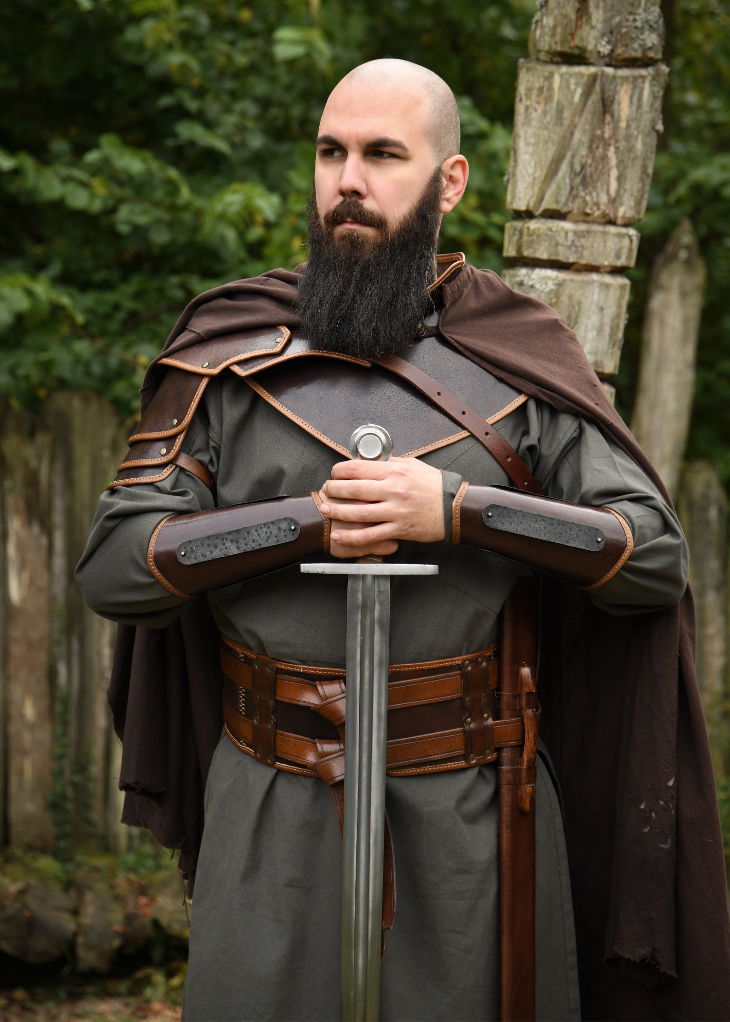 Imagen única de: Collar De Cuero Arnulf, Marrón