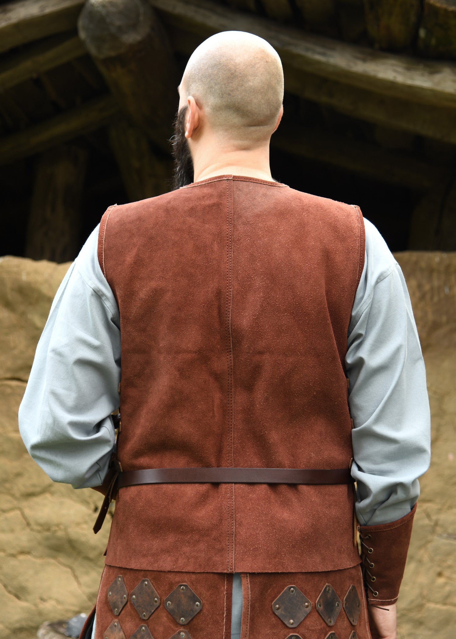 Imagen única de: Armadura De Ante Para Torso Vidar, Marrón