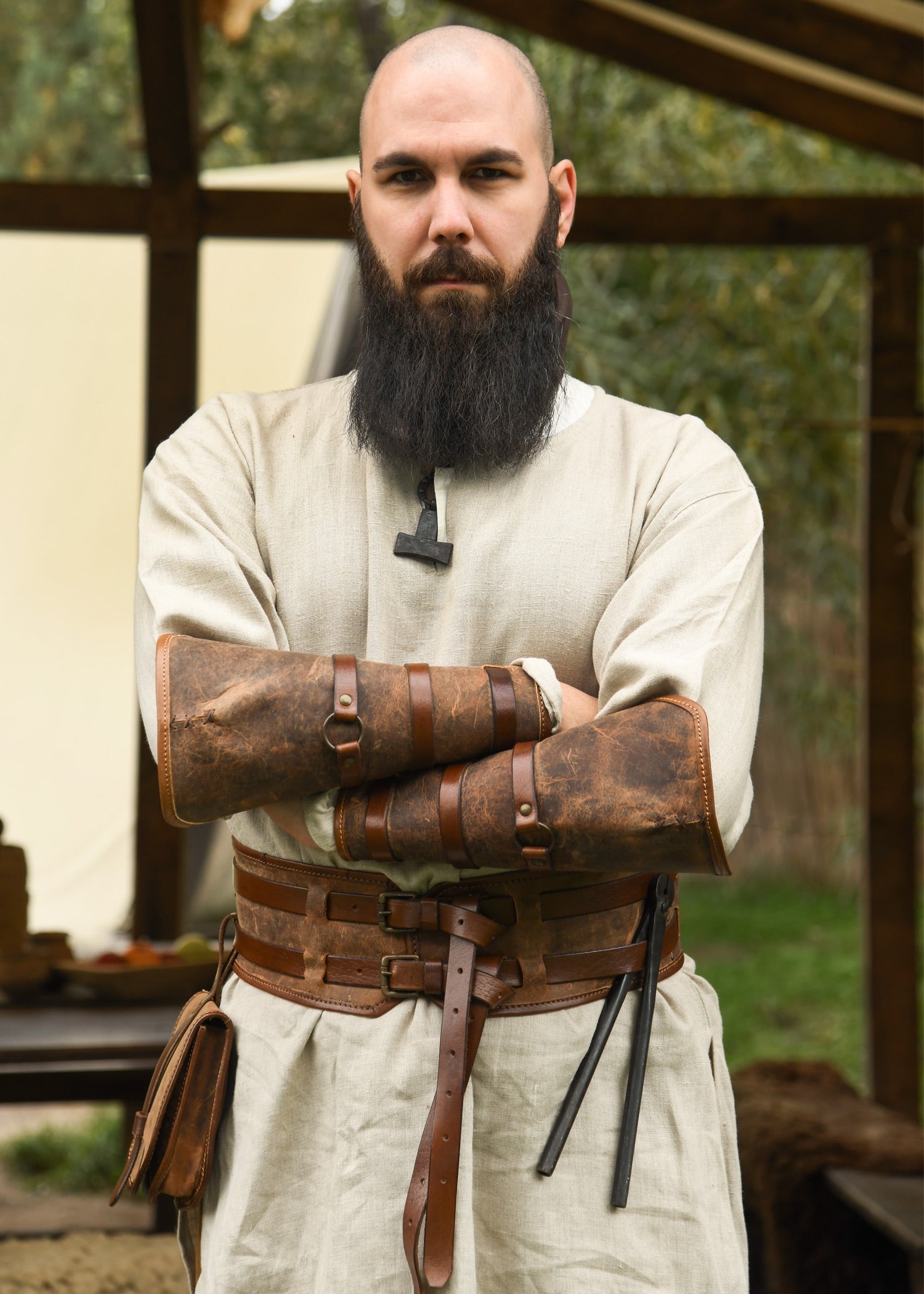 Imagen única de: Cinturón Sindri De Piel Engrasada, Marrón