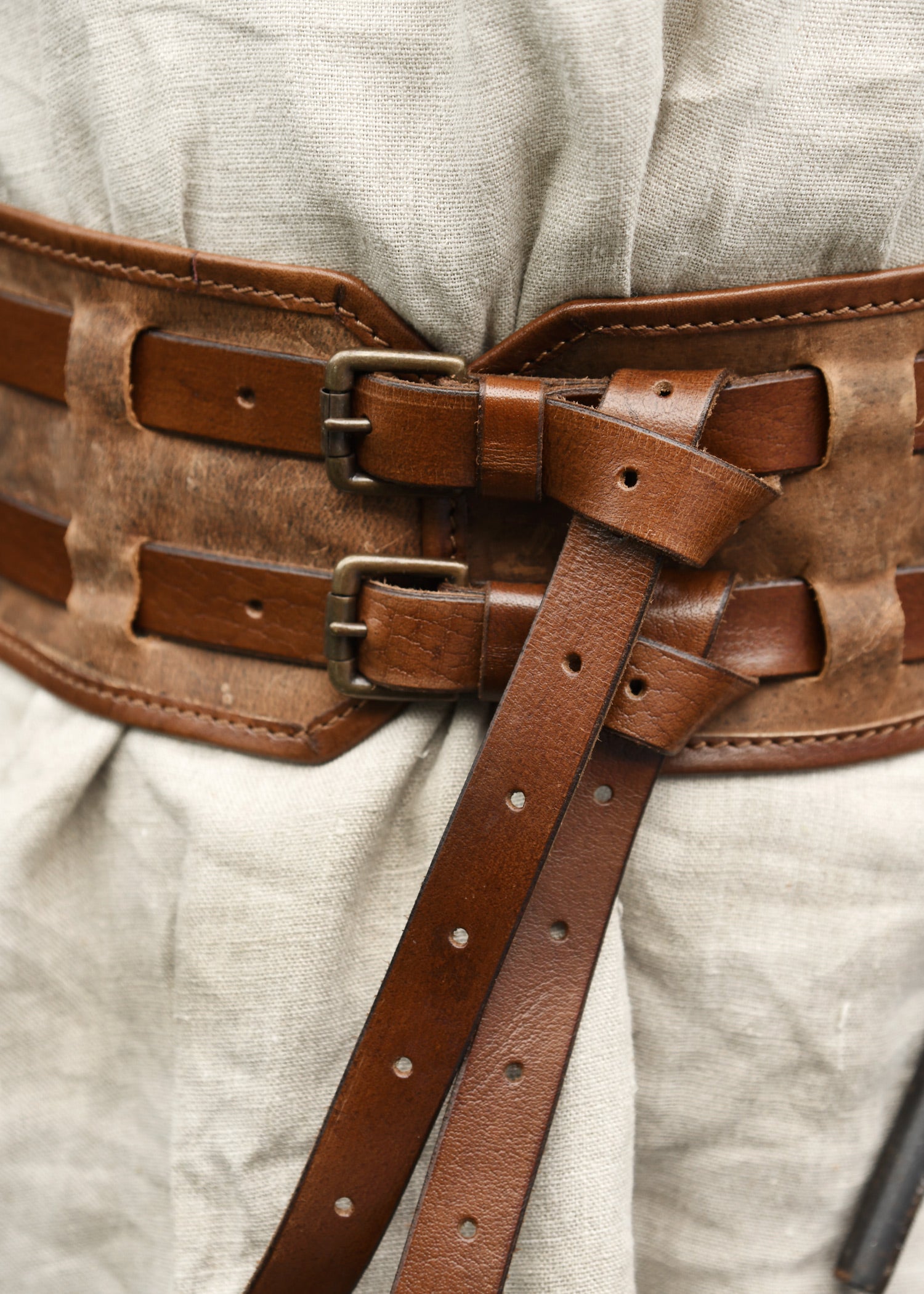 Imagen única de: Cinturón Sindri De Piel Engrasada, Marrón