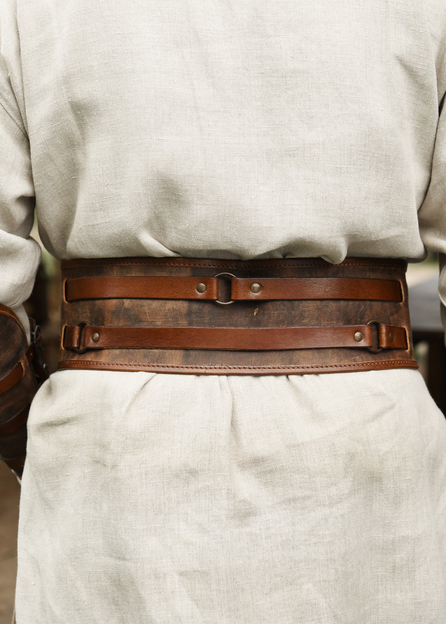 Imagen única de: Cinturón Sindri De Piel Engrasada, Marrón