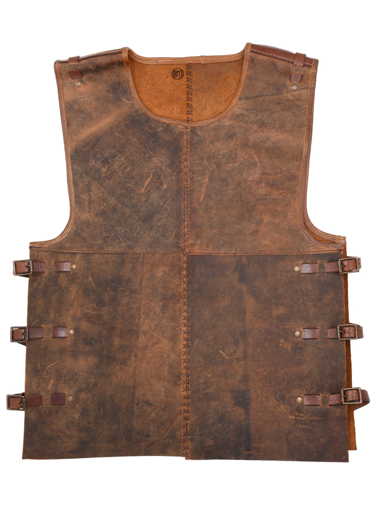 Imagen única de: Armadura De Torso Sindri De Cuero Engrasado, Marrón