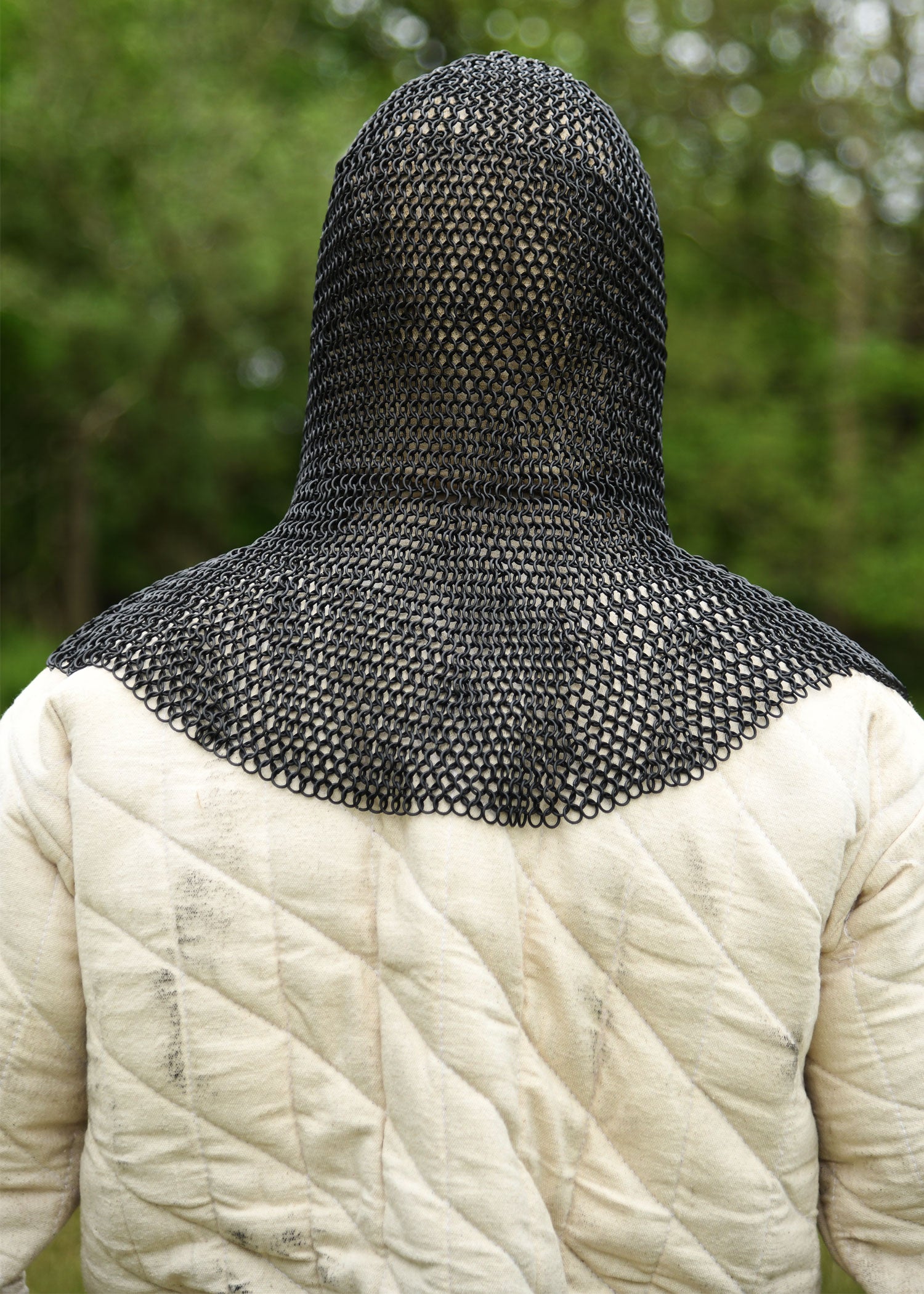 Imagen única de: Capucha De Cadena Con Protector Bucal Cuadrado, Dn8 Mm, Bruñido