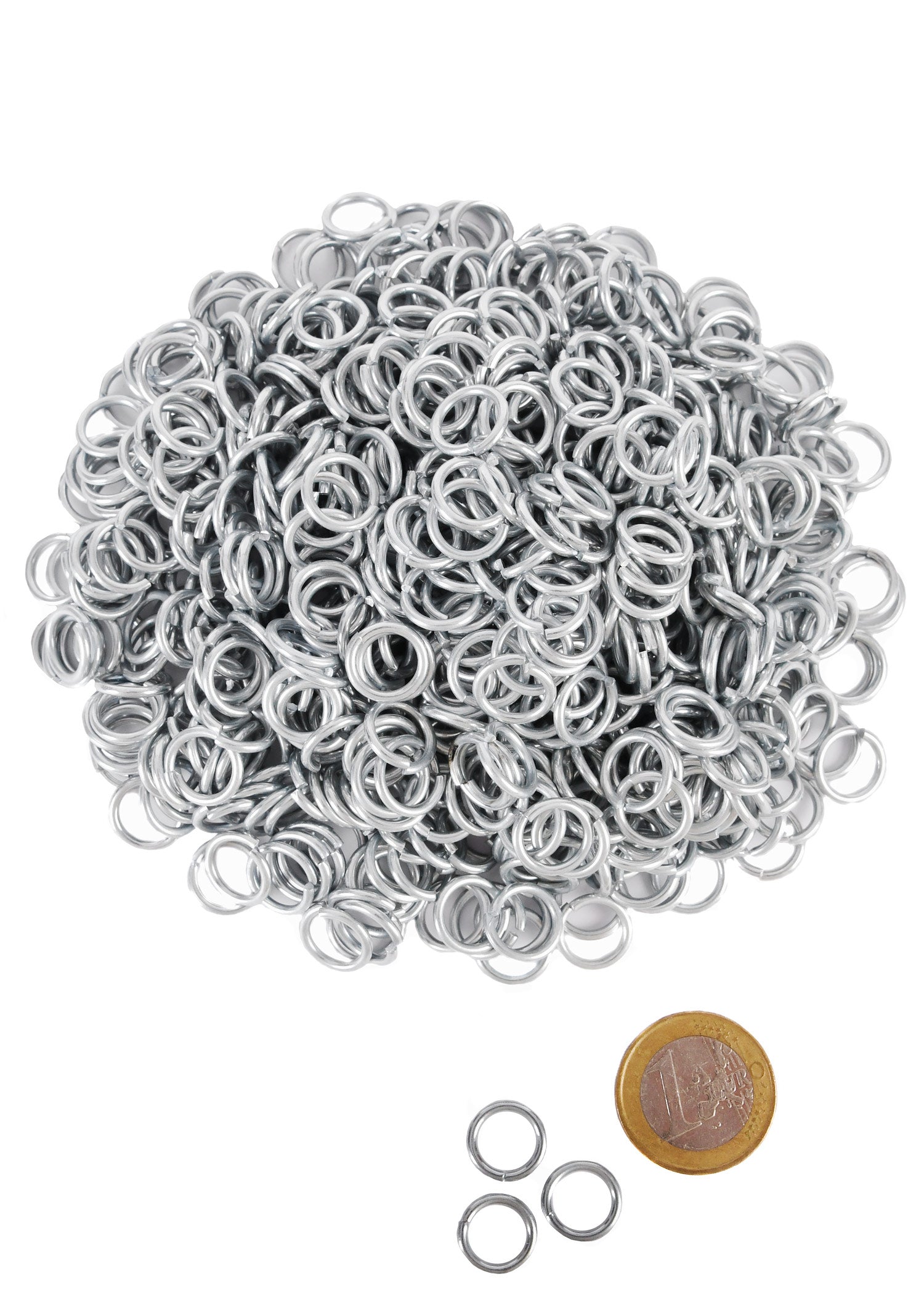 Imagen única de: Bmsz Paquete De 1Kg De Platos Sueltos, Sin Remachar, Id8mm, Galvanizados