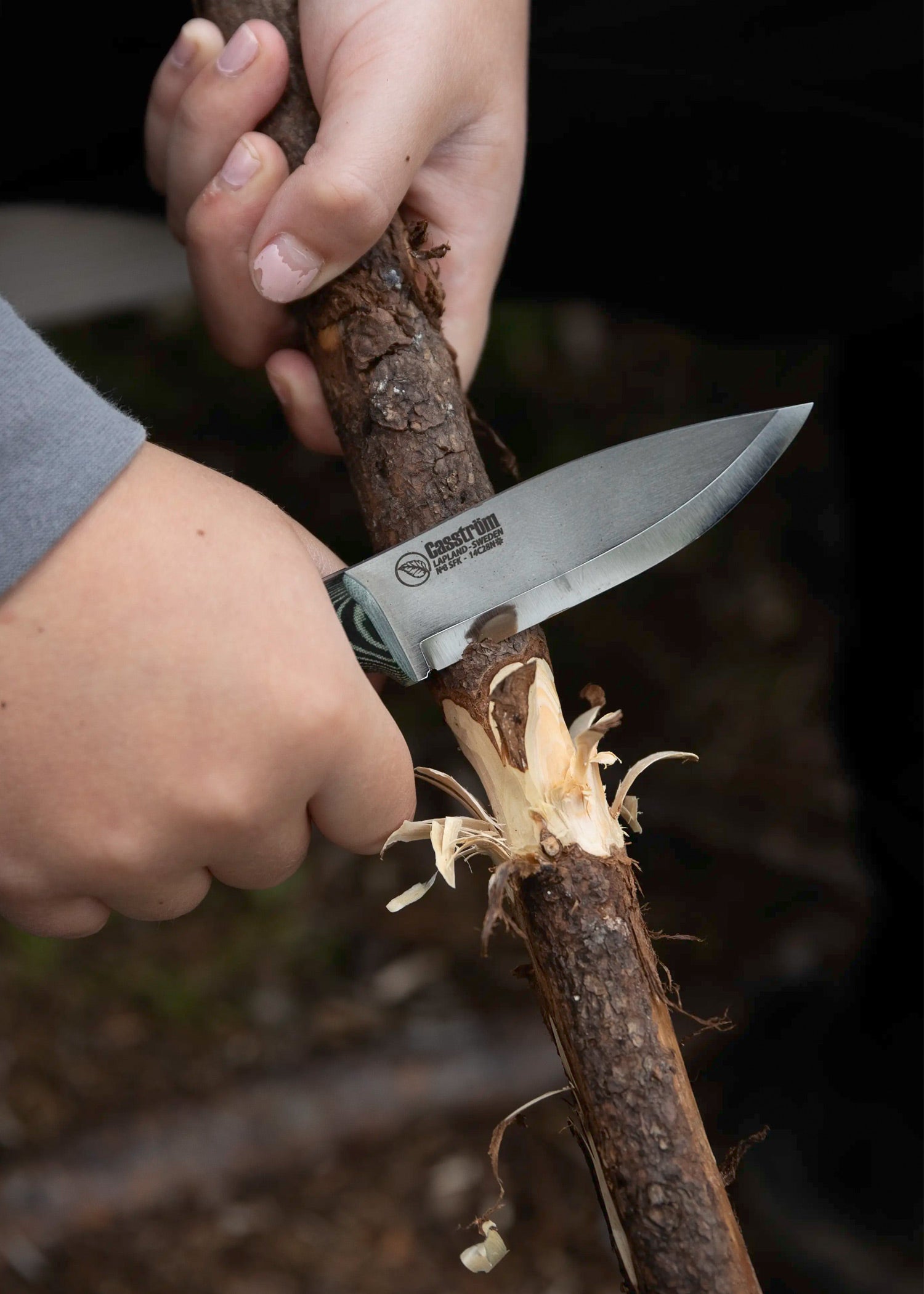 Imagen única de: Casström, Cuchillo Forestal Sueco No. 8, Micarta Verde